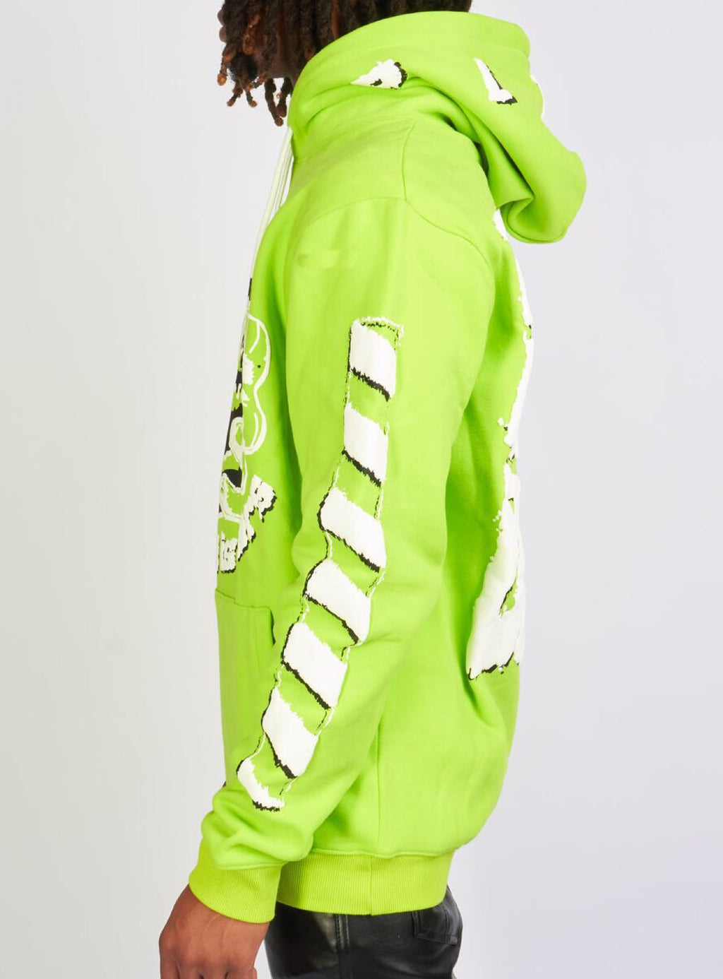 Politics Hoodie - Robertson - Neon Green And White - 301