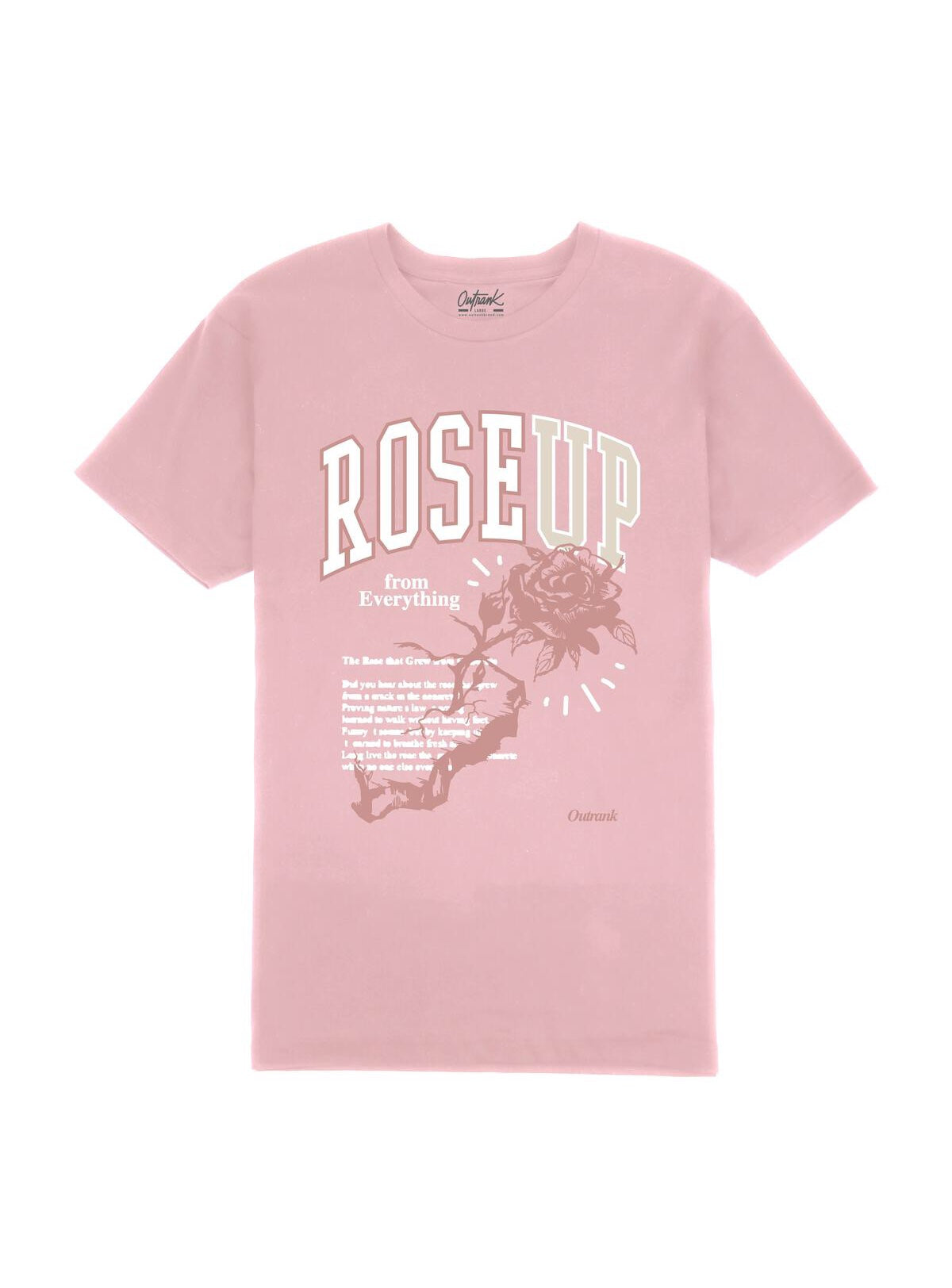 Outrank T-Shirt - Rose Up - Lt. Pink - OR2355