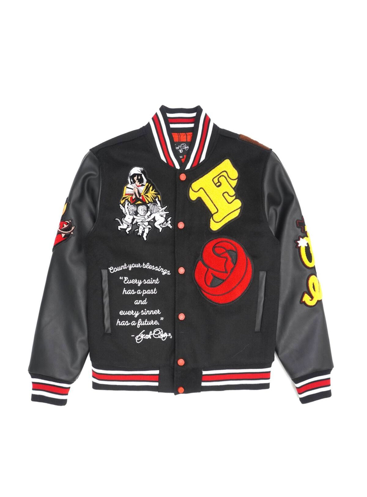 Frost Original Jacket - Saint Wool Varsity - Black - F1021