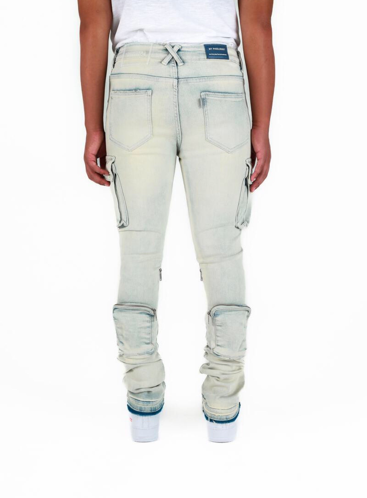 Pheelings Jeans Cargo Flare Stacked Never Look Back - Sand Light Blue - PH-FA22-14