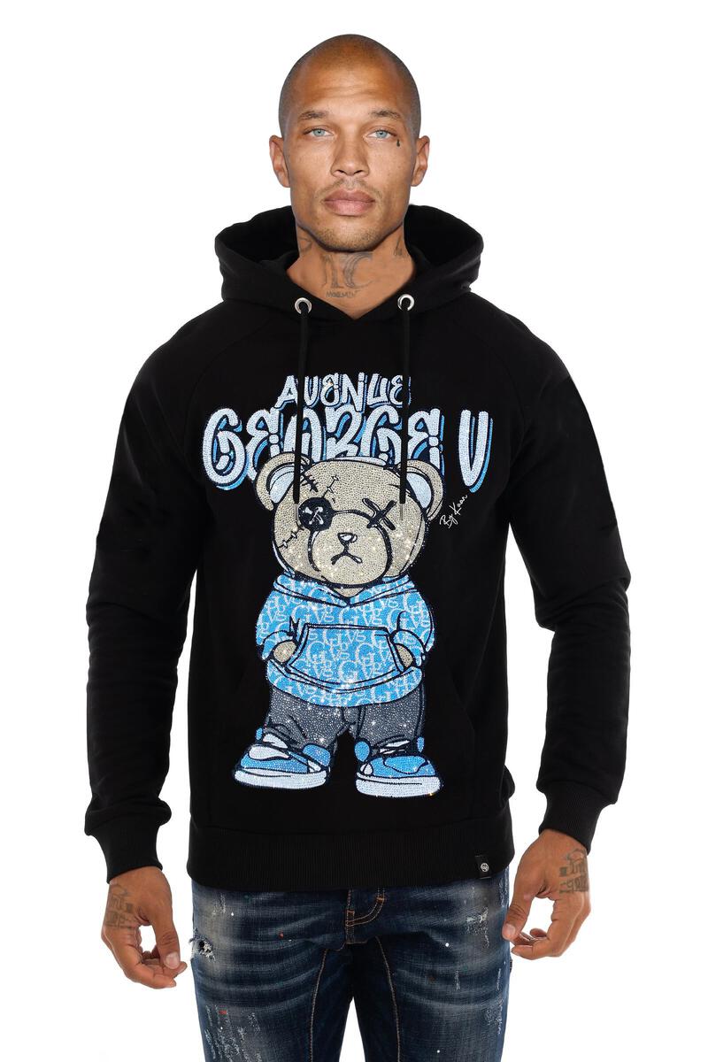 George V Hoodie - Scarred - Black - GV2625