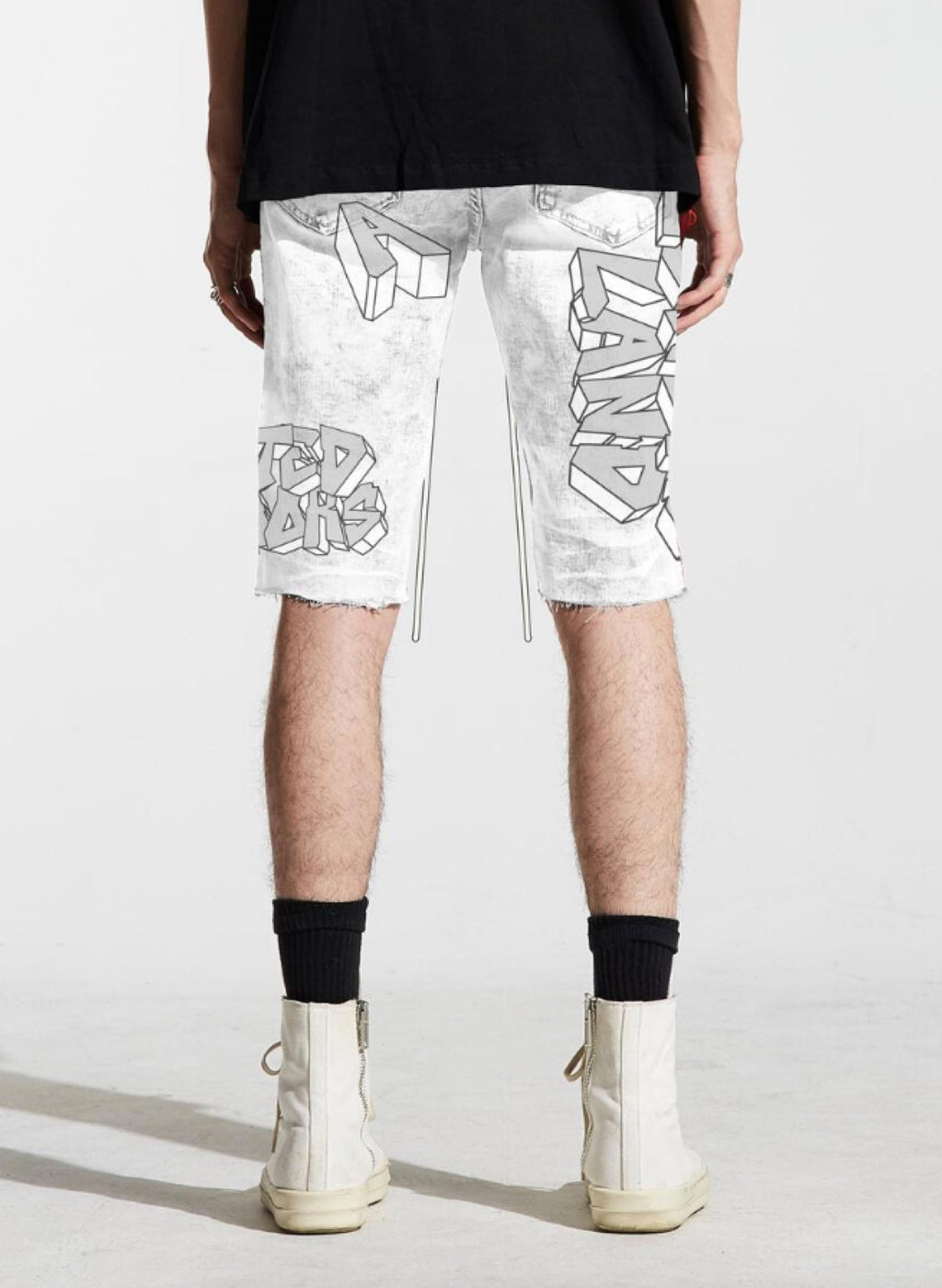 Lifted Anchors Denim Shorts - Bombers - White - LASP221-45