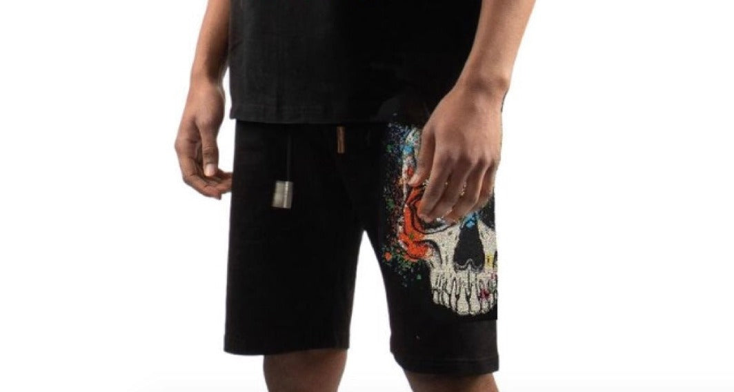 Majestik Shorts - Crystal Skull - Black - TE2196