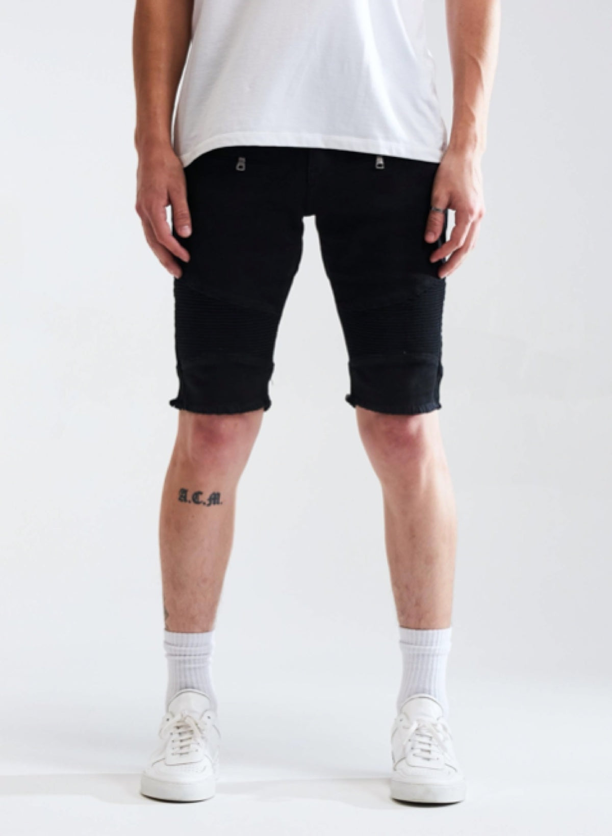 Embellish Shorts - Spencer Biker - Black - EMBSUQS19-114