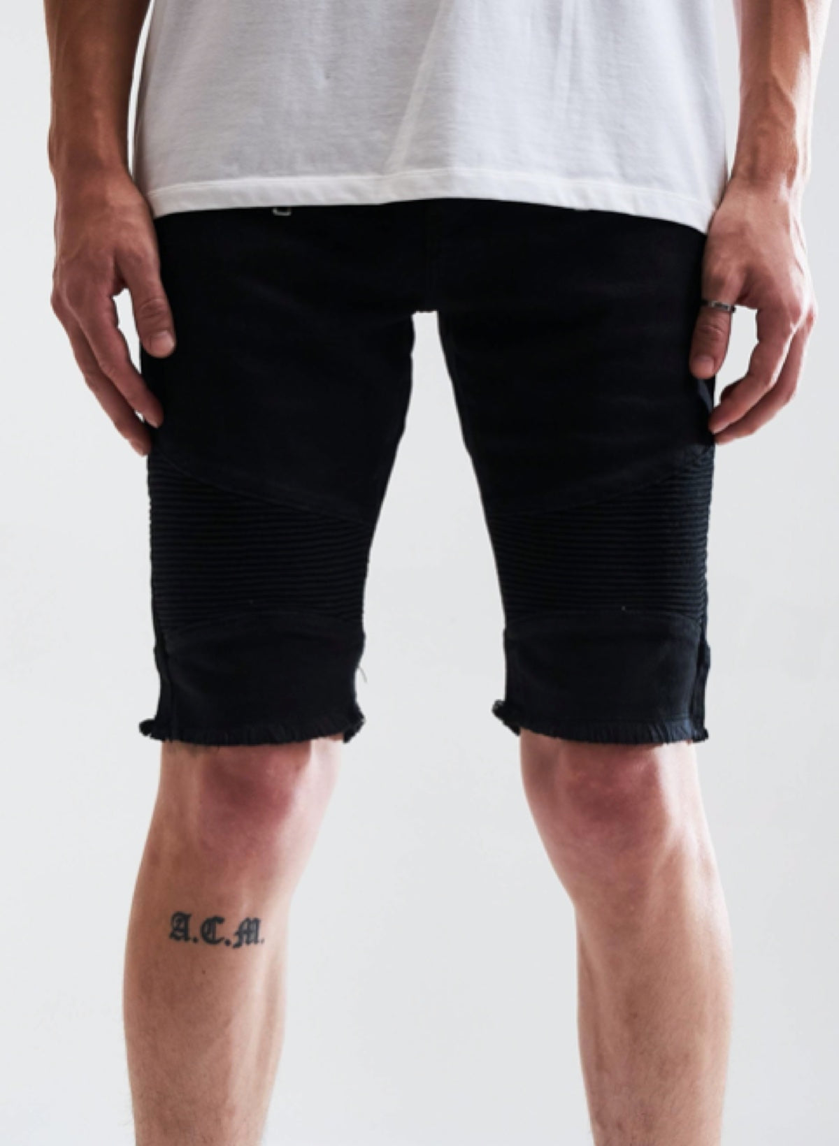 Embellish Shorts - Spencer Biker - Black - EMBSUQS19-114