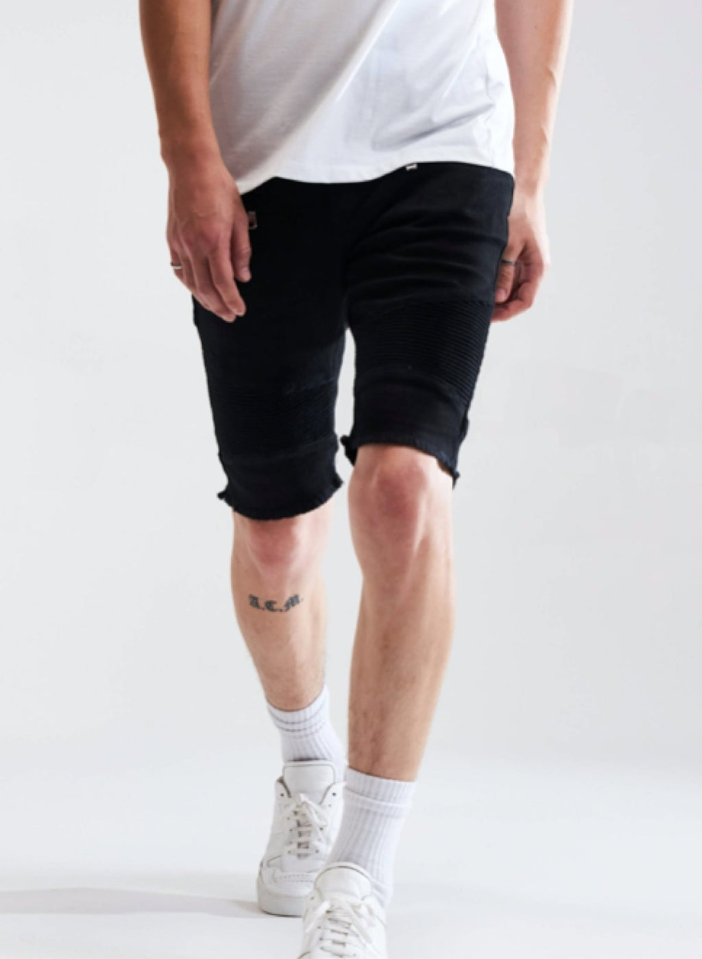 Embellish Shorts - Spencer Biker - Black - EMBSUQS19-114