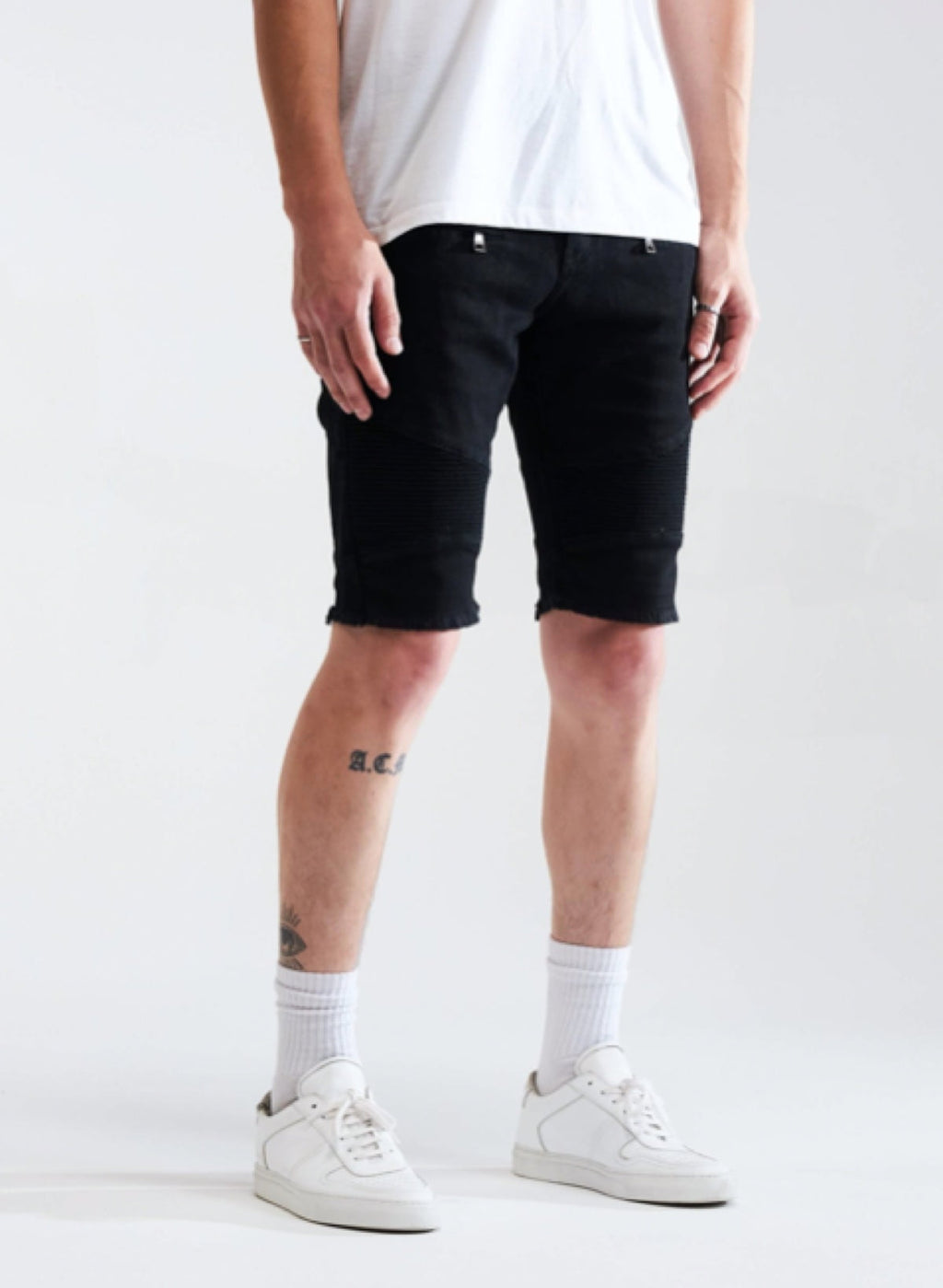 Embellish Shorts - Spencer Biker - Black - EMBSUQS19-114
