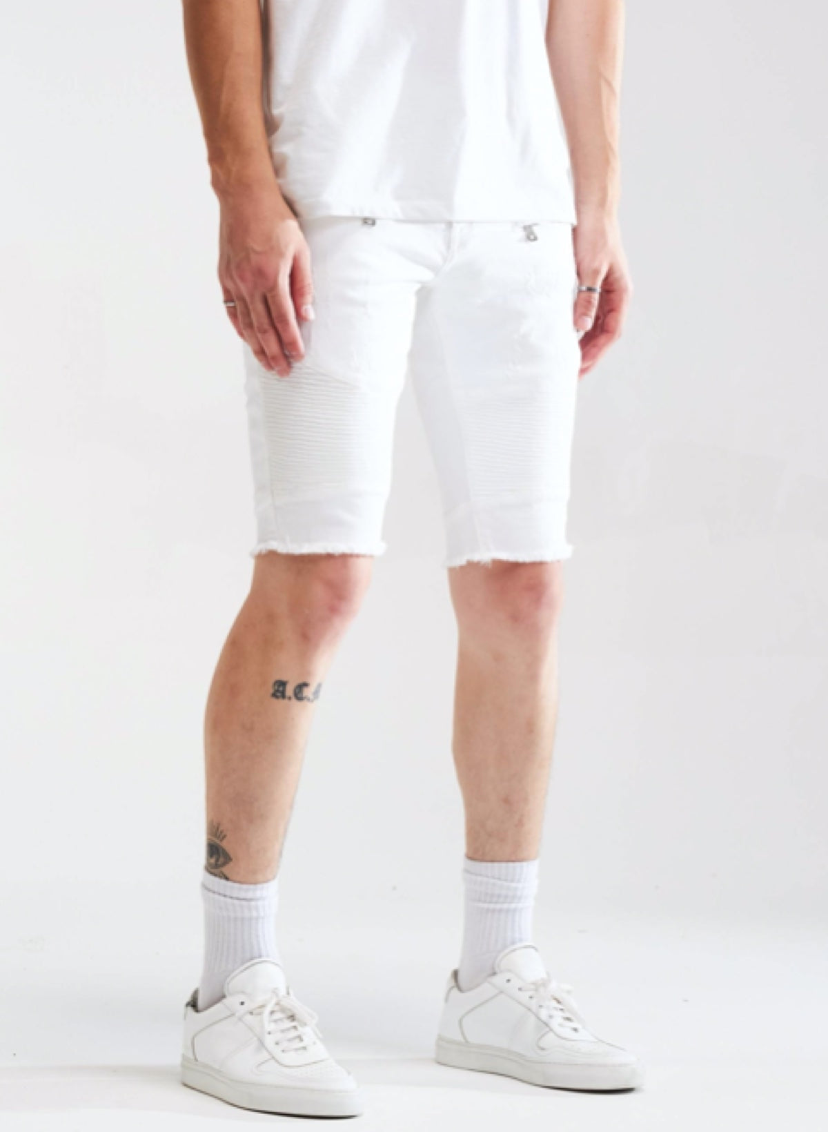 Embellish Shorts -  Spencer - White - EMBSU119-131