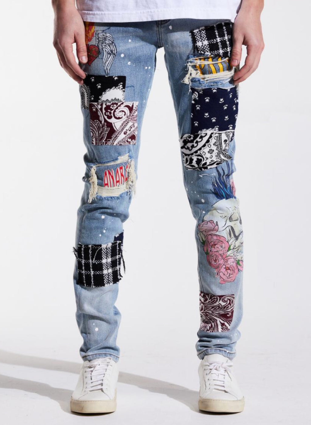 Embellish Jeans - Arcadia - Blue Patchwork - EMBSUM121-105