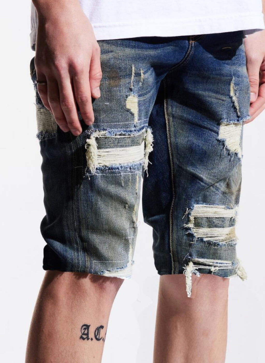 Crysp Denim Shorts - Malvina - Dark Indigo - CRYSPSM121-107