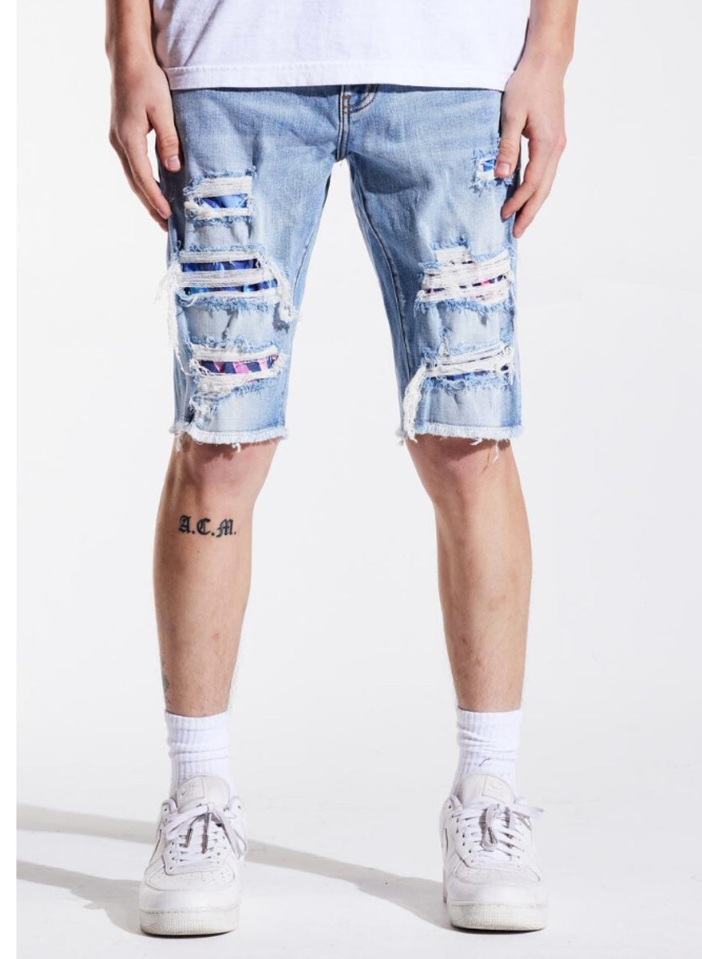 Crysp Denim Shorts - Flynn - Blue - CRYSPSM121-103