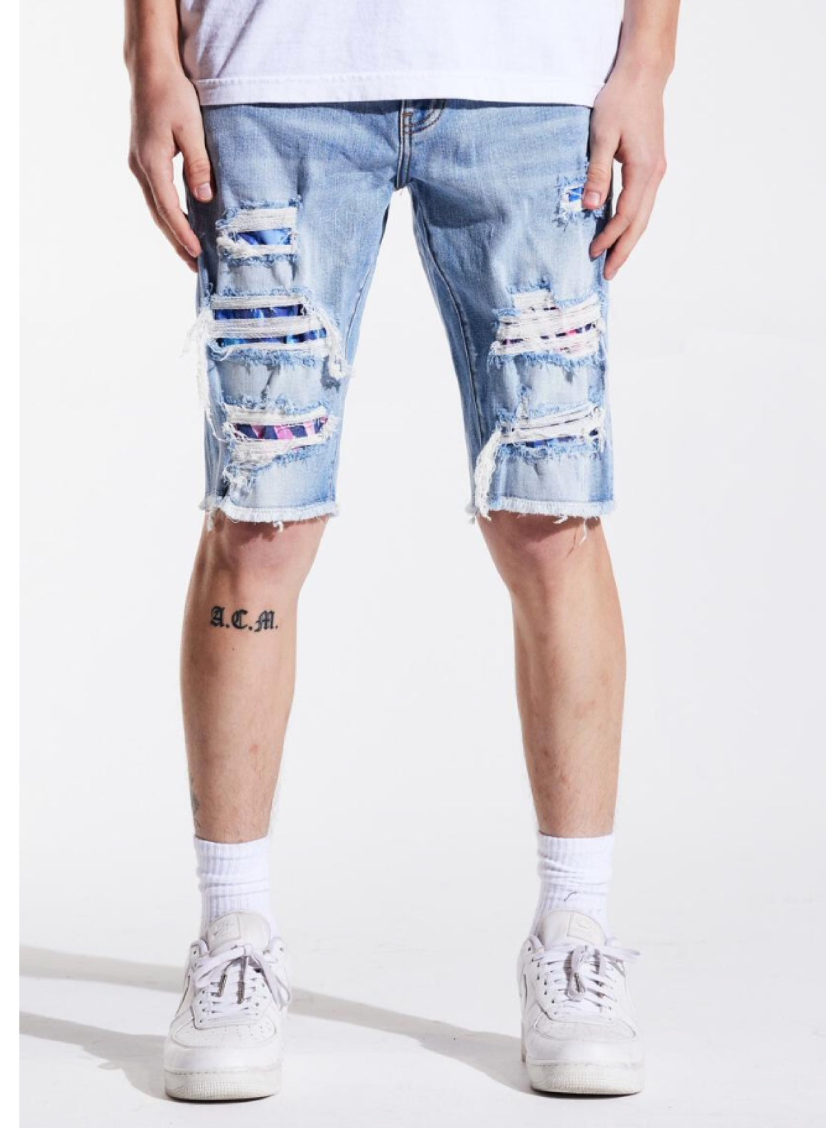 Crysp Denim Shorts - Flynn - Blue - CRYSPSM121-103