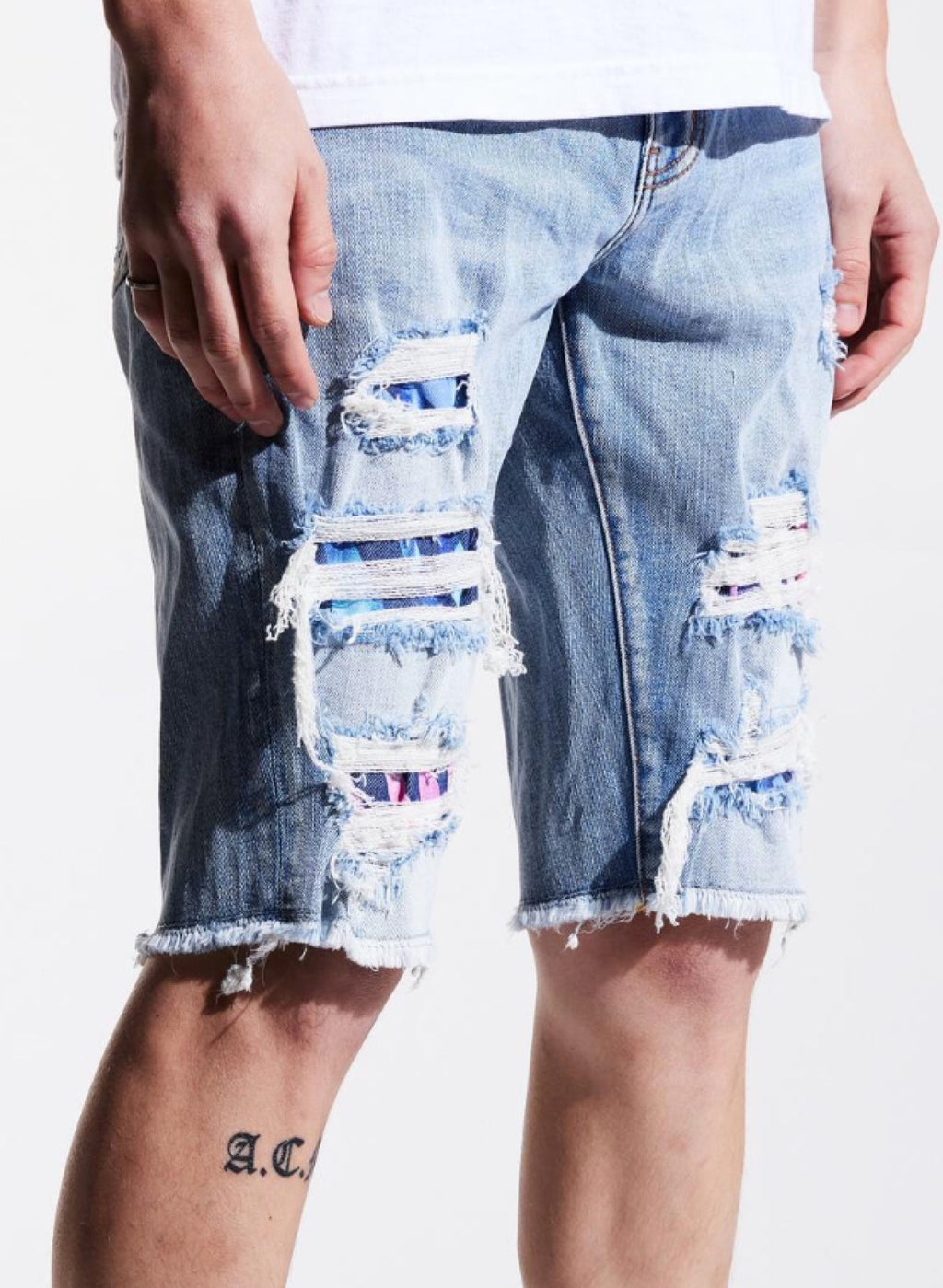 Crysp Denim Shorts - Flynn - Blue - CRYSPSM121-103