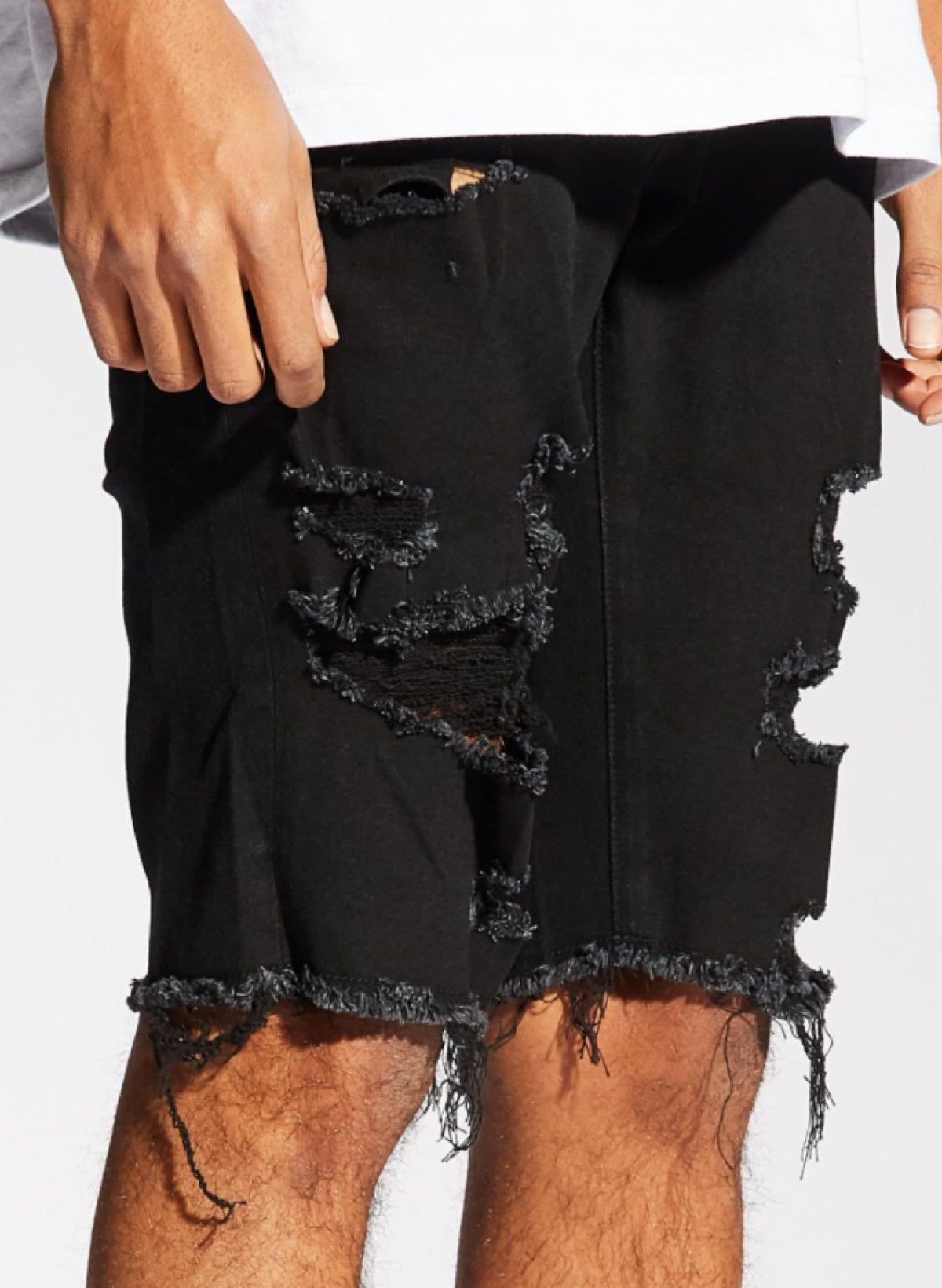 Crysp Denim Shorts - Atlantic - Black - CRYSPSM119-119