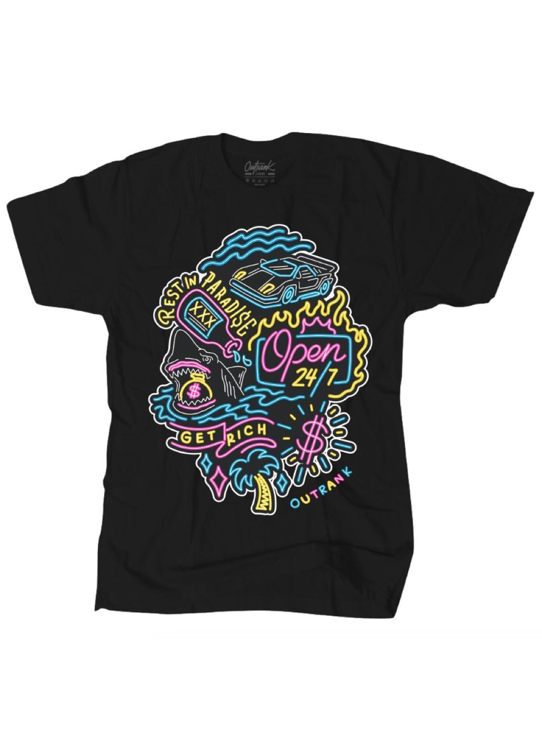 Outrank T-Shirt - Get Rich - Black