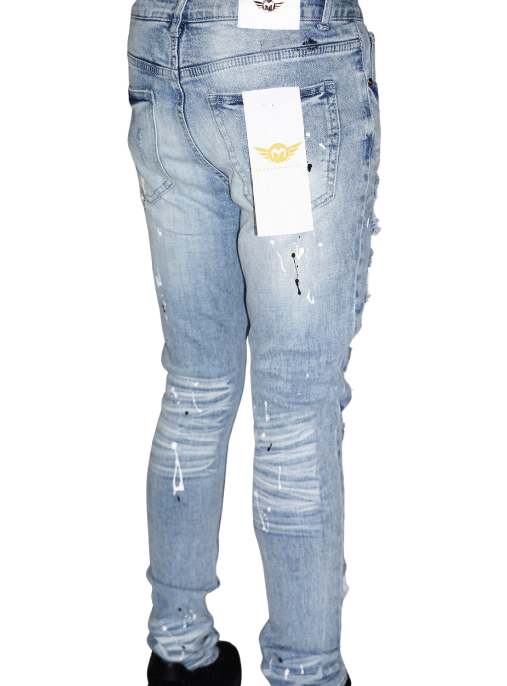 Ferrari Massari Jeans - Bandana Drip Black - Light Blue