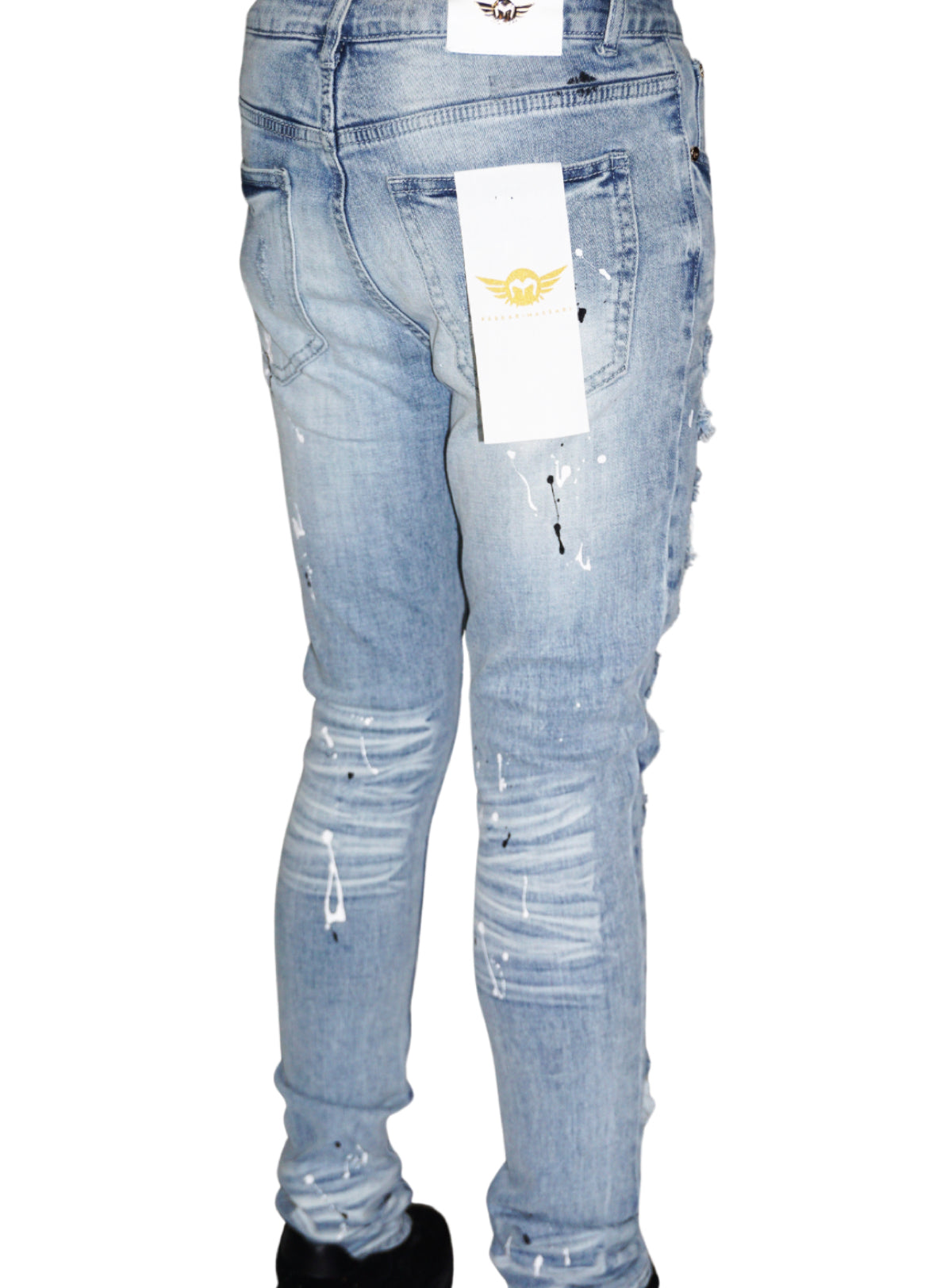 Ferrari Massari Jeans - Bandana Drip Black - Light Blue
