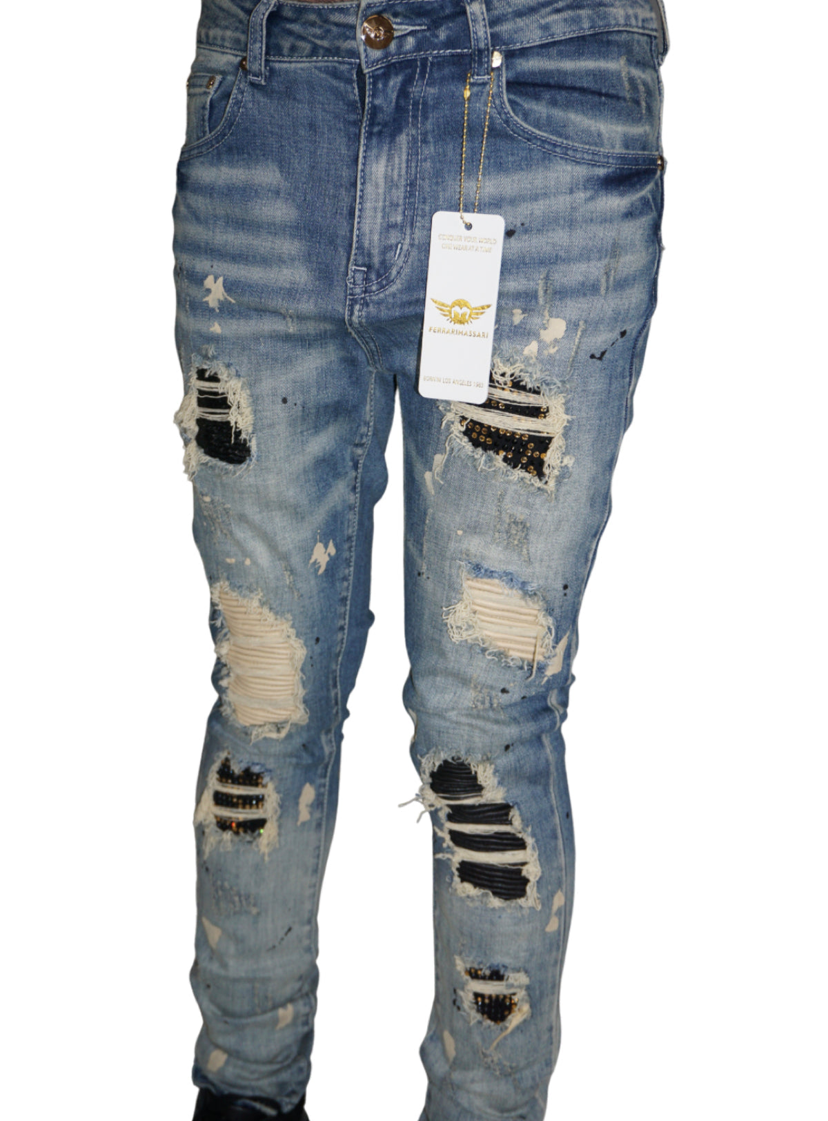 Ferrari Massari Jeans - Samurai Drip Khaki - Medium Blue