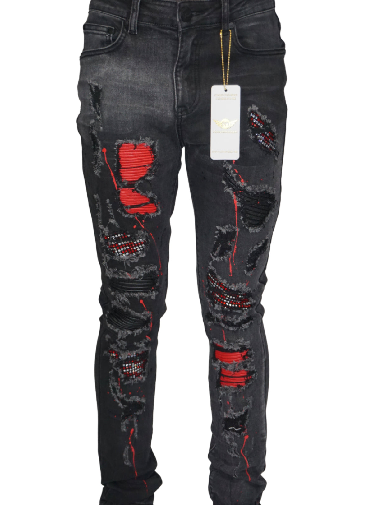 Ferrari Massari Jeans - Samurai Drip Red - Black