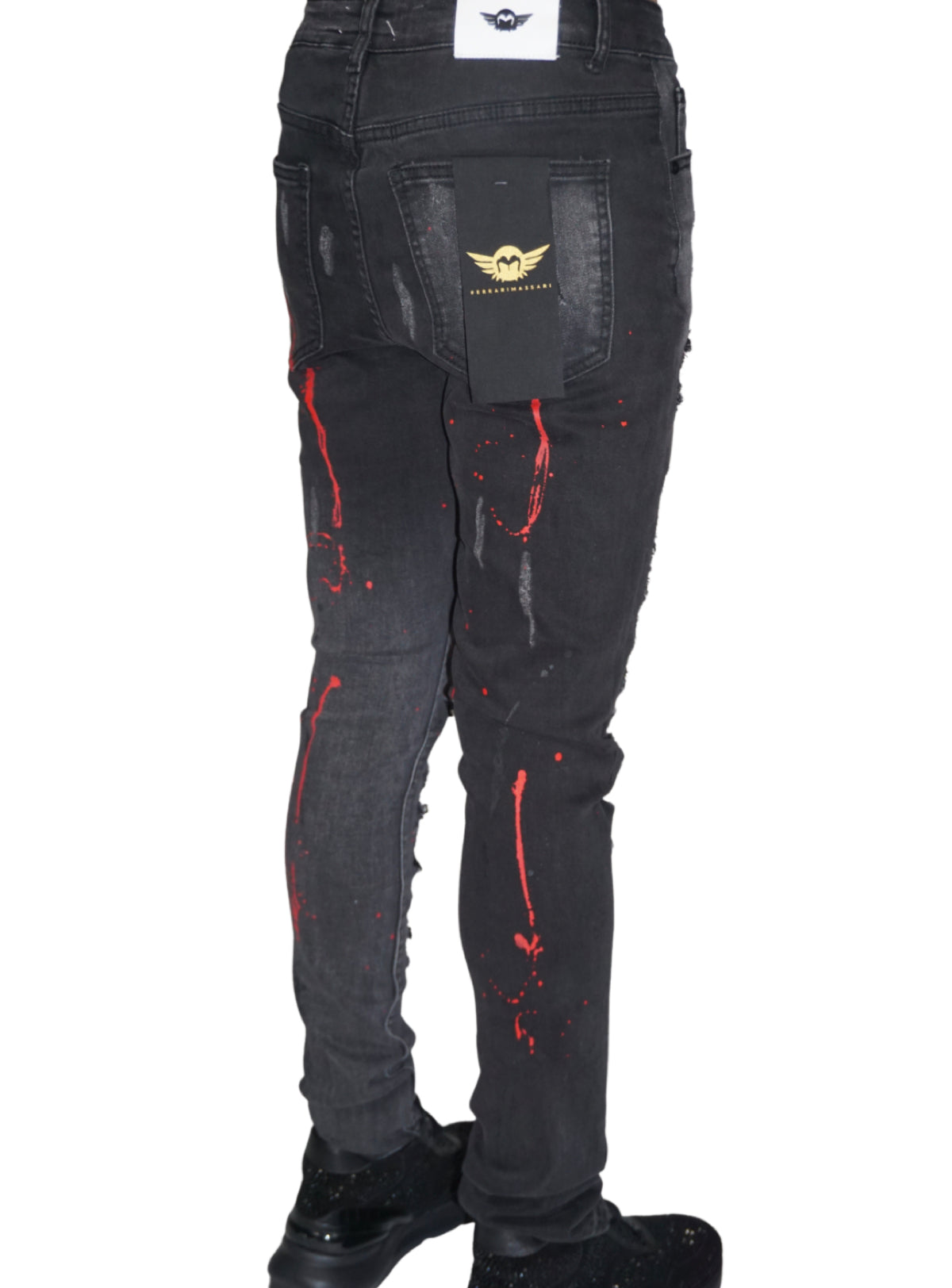 Ferrari Massari Jeans - Samurai Drip Red - Black