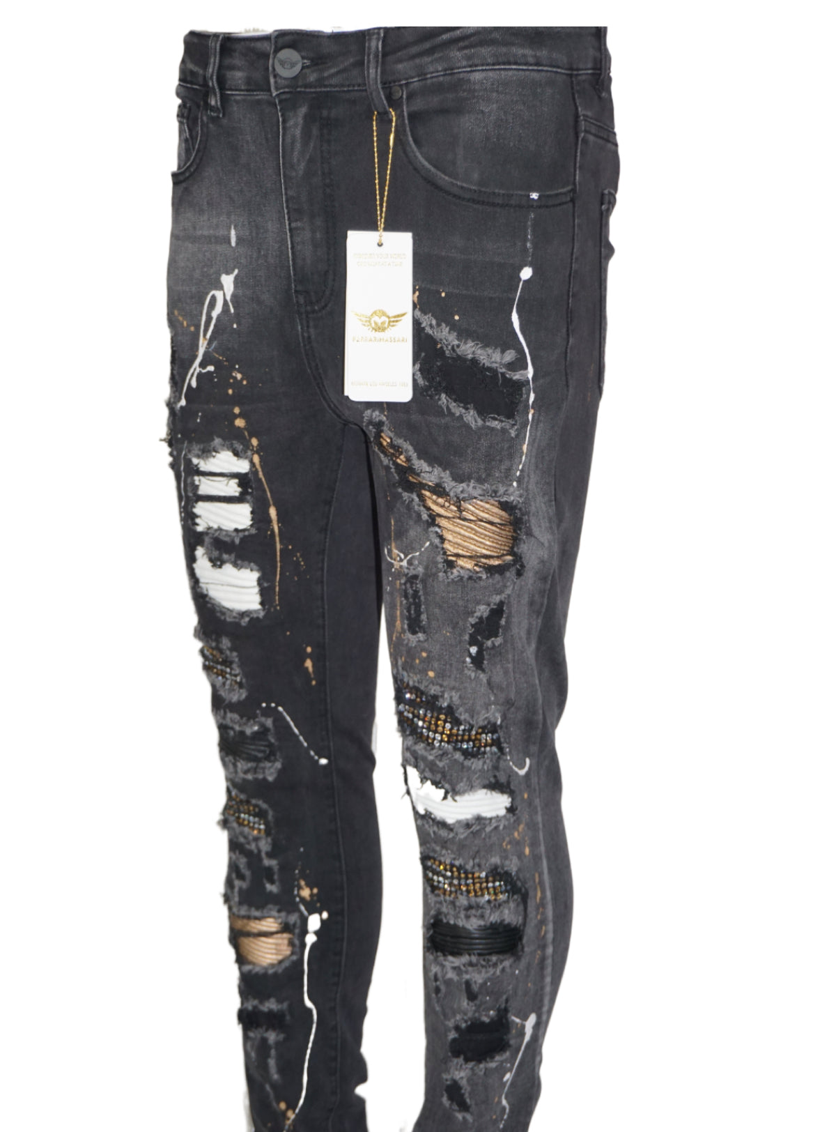 Ferrari Massari Jeans - Samurai Drip Gold - Black