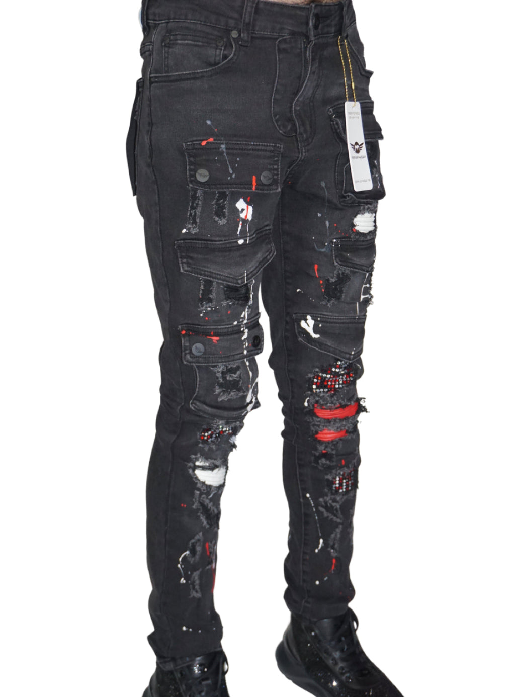 Ferrari Massari Jeans - Drippen Hustler - Red And Black