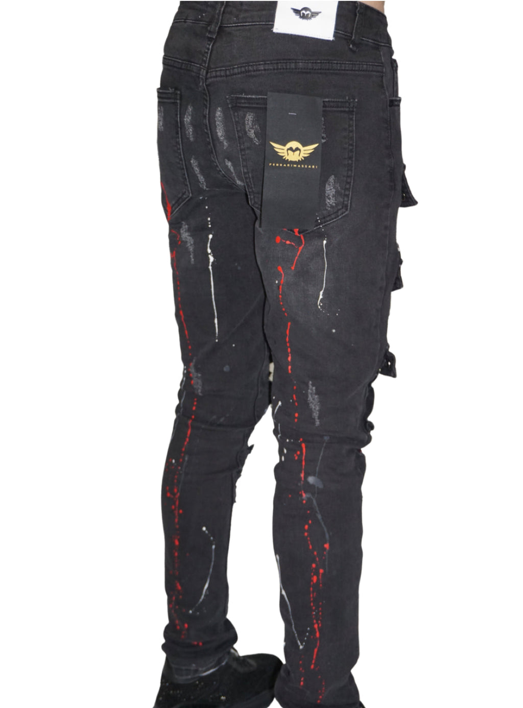Ferrari Massari Jeans - Drippen Hustler - Red And Black