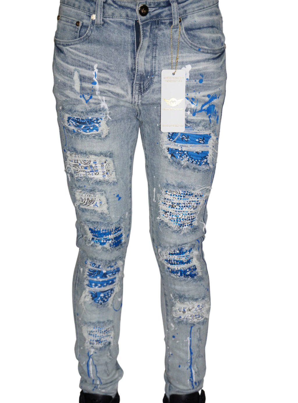 Ferrari Massari Jeans - Bandana Drip Royal - Light Blue