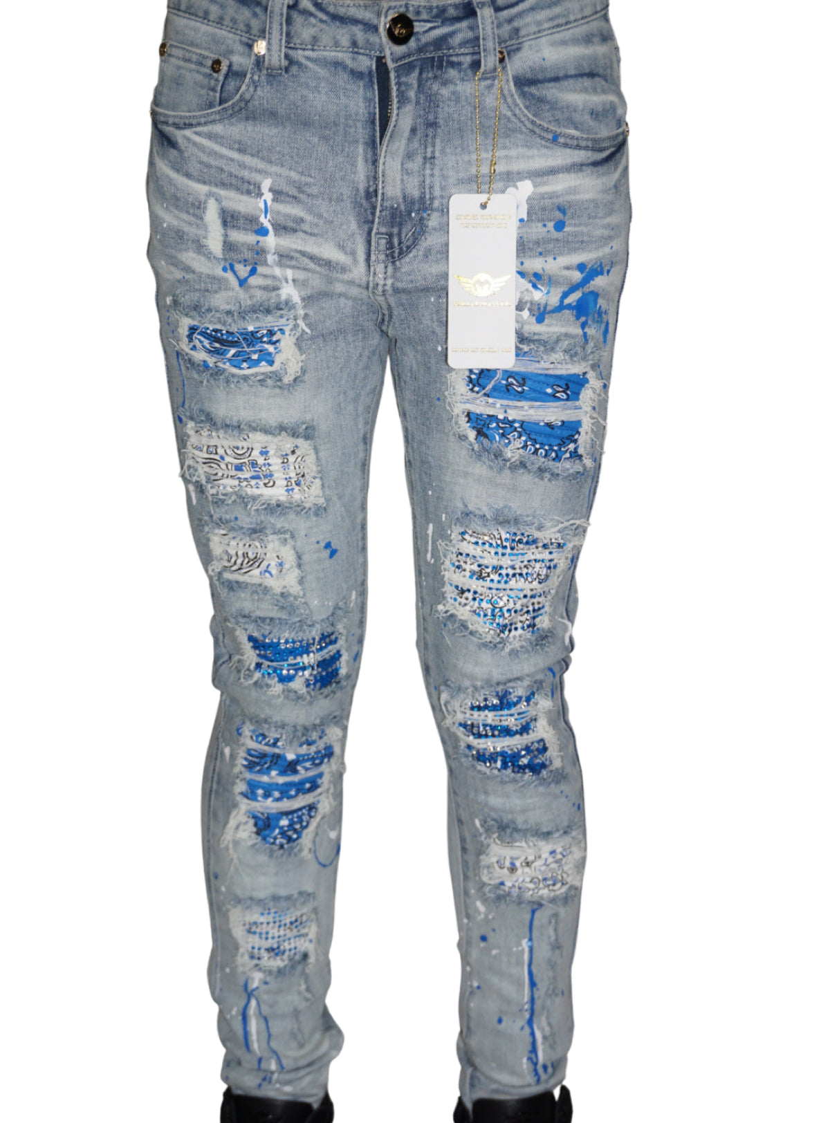 Ferrari Massari Jeans - Bandana Drip Royal - Light Blue