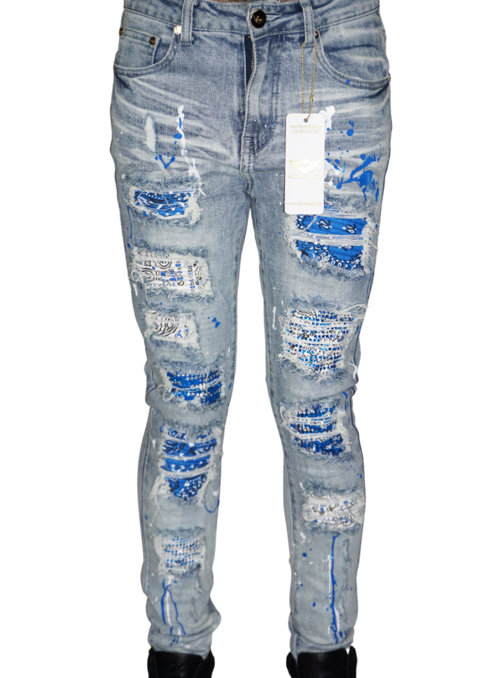Ferrari Massari Jeans - Bandana Drip Royal - Light Blue