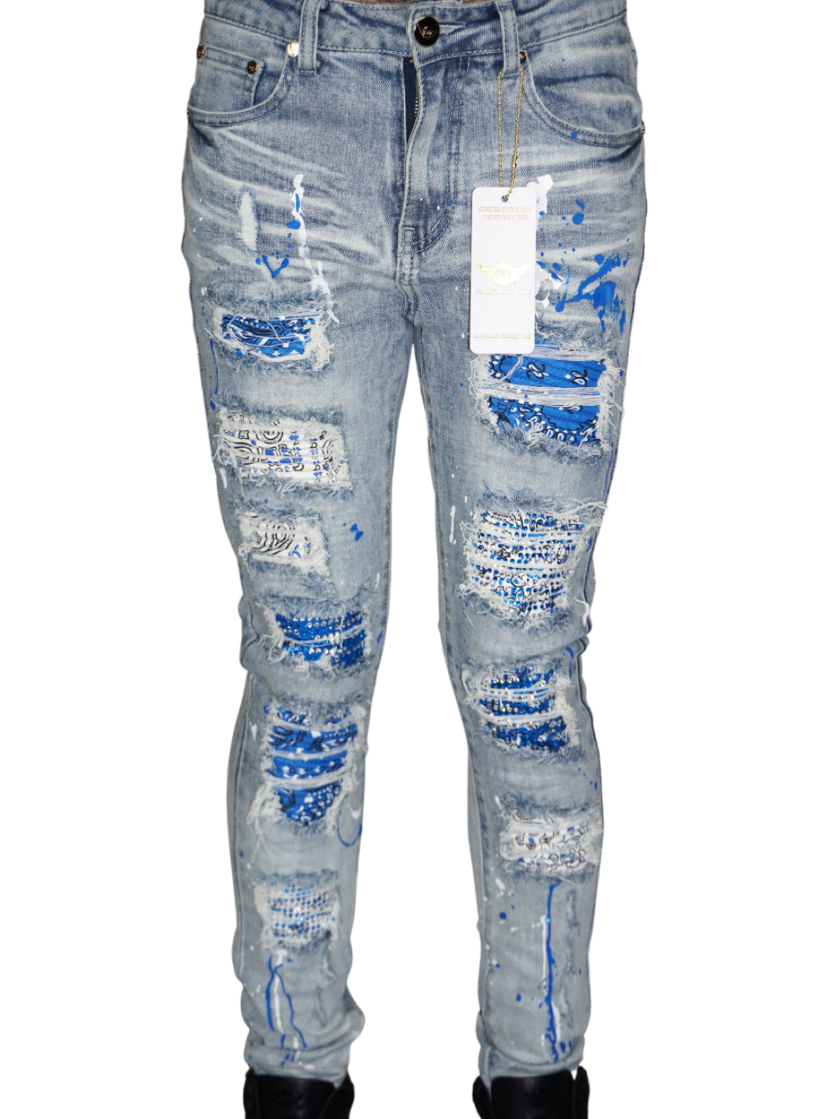 Ferrari Massari Jeans - Bandana Drip Royal - Light Blue