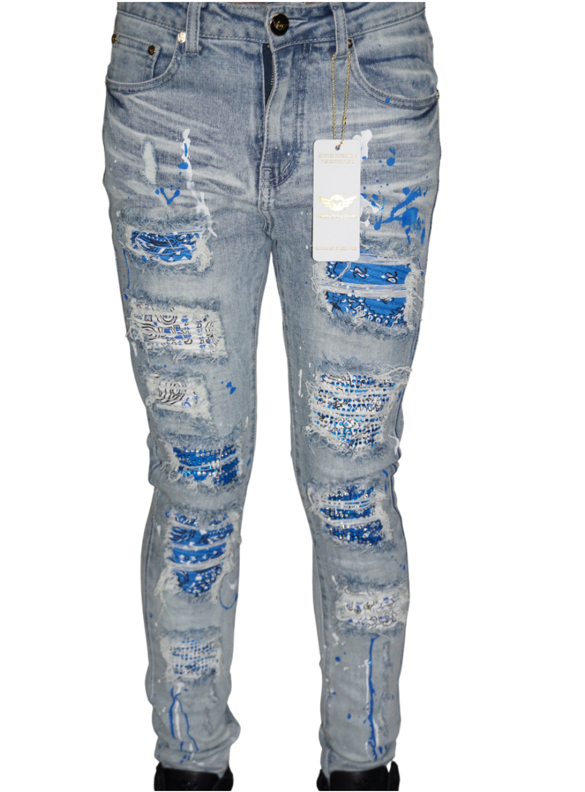 Ferrari Massari Jeans - Bandana Drip Royal - Light Blue