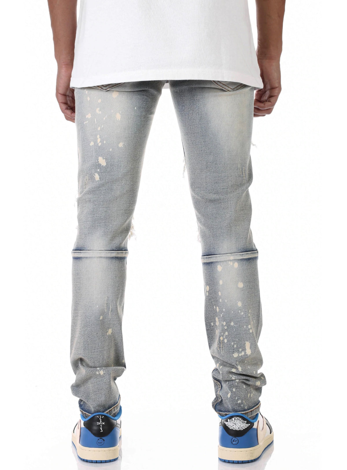 KDNK Jeans - Pintuck Patched - Faded Blue - KND4277