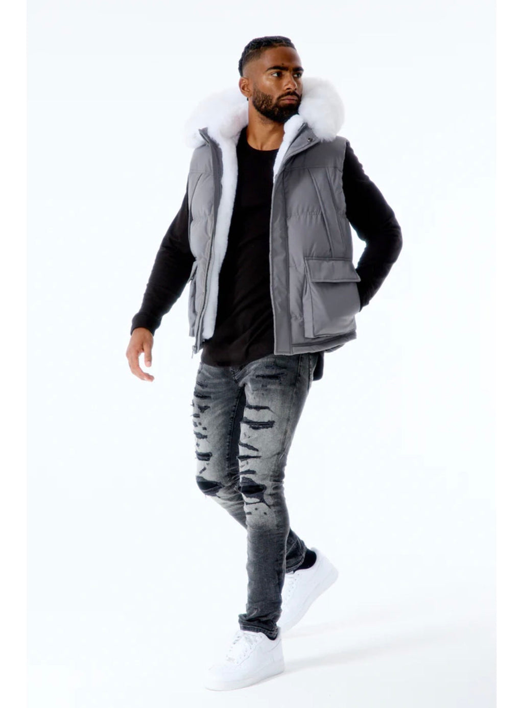 Jordan Craig Puffer Vest - Yukon - Charcoal - 9371V