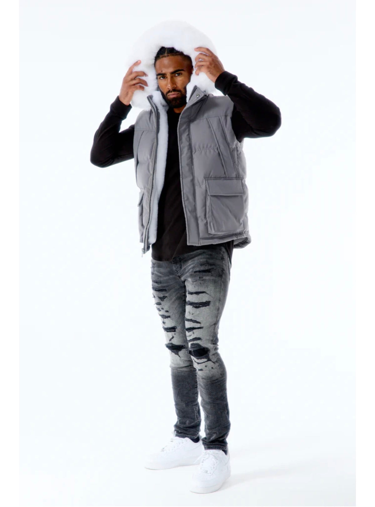 Jordan Craig Puffer Vest - Yukon - Charcoal - 9371V