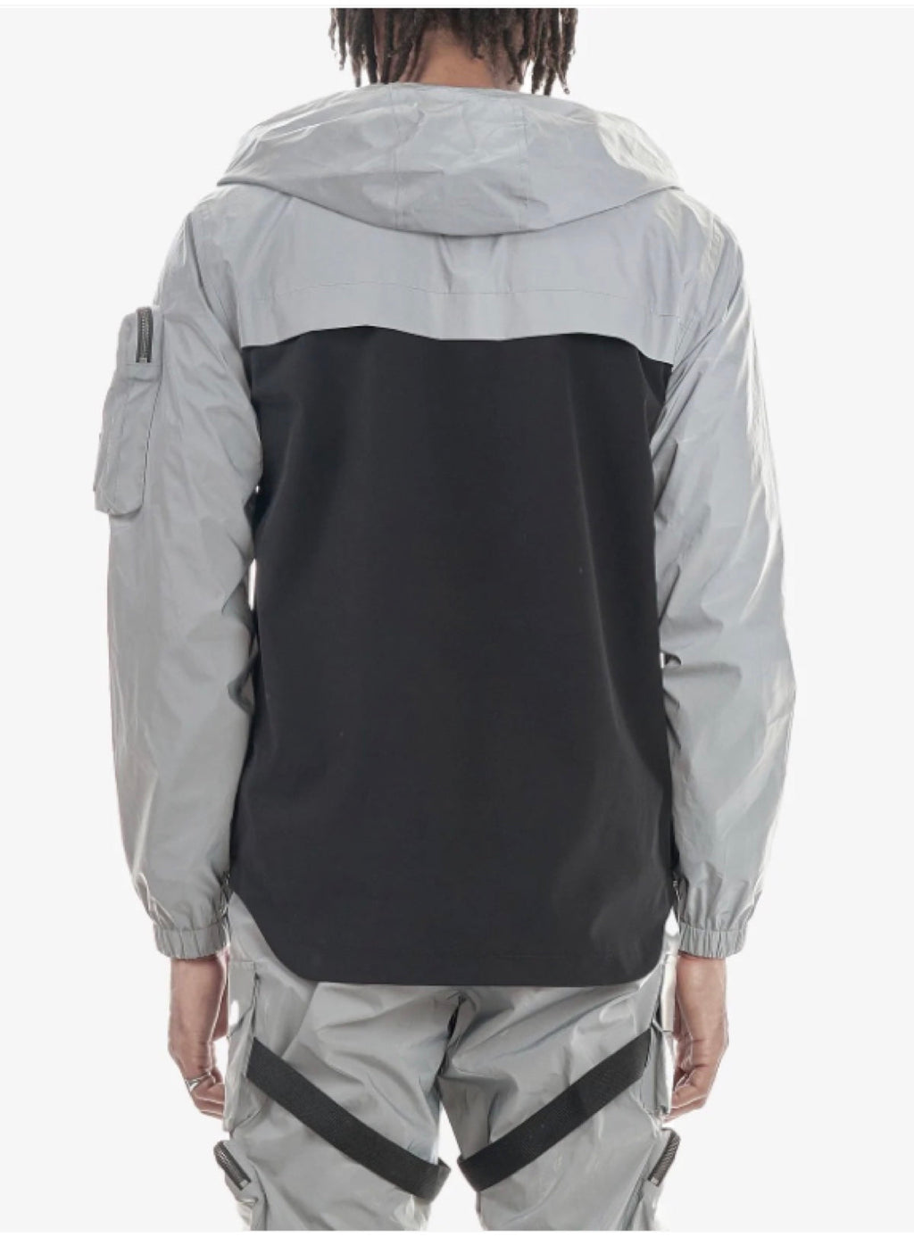 Life Code Jacket - Utility Windbreaker - Silver - 13J03