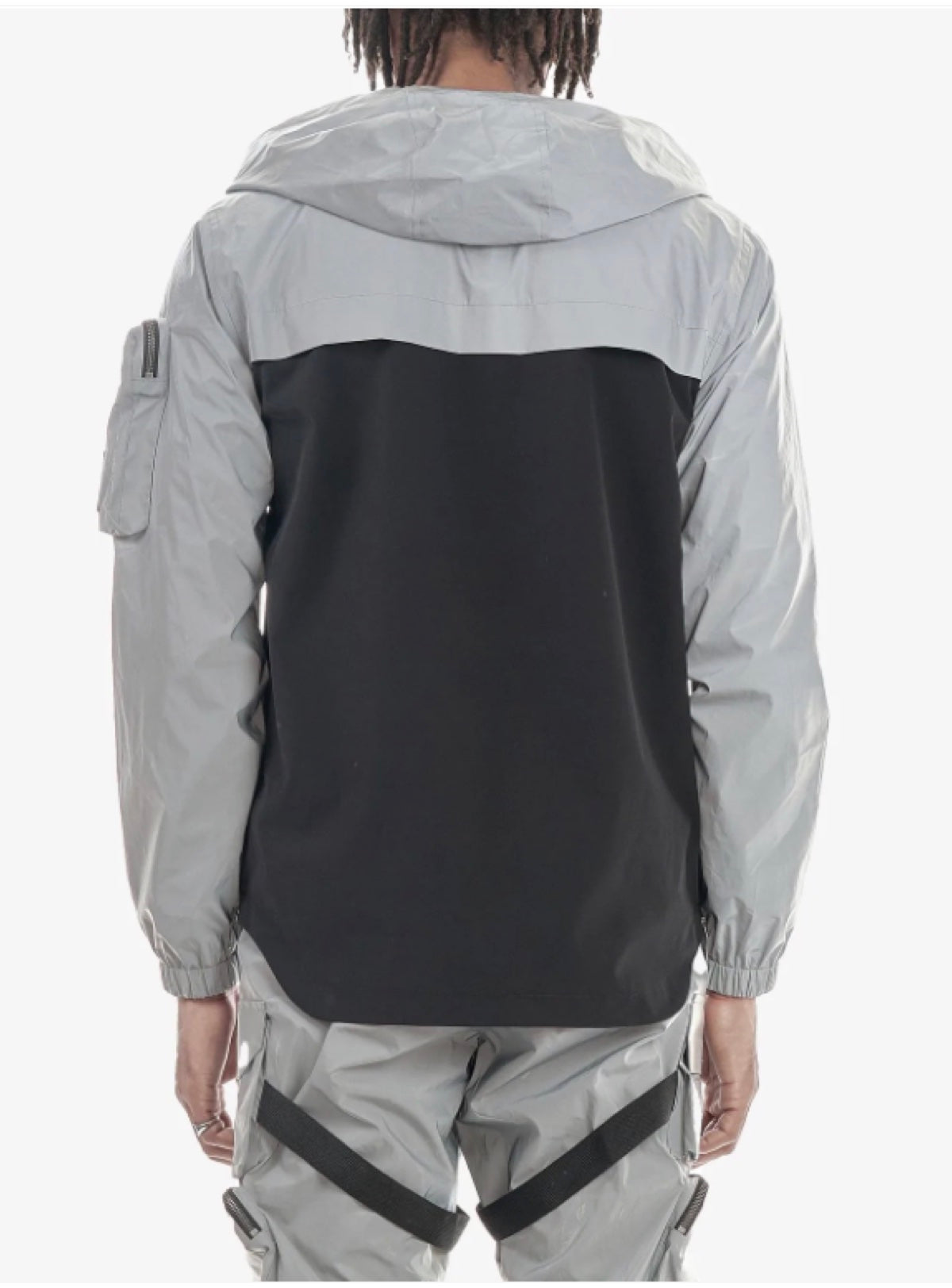 Life Code Jacket - Utility Windbreaker - Silver - 13J03