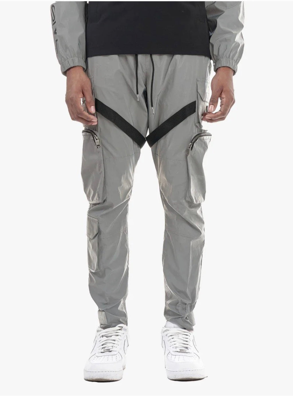 Life Code Track Pants - Utility Straps - Silver - 13P03