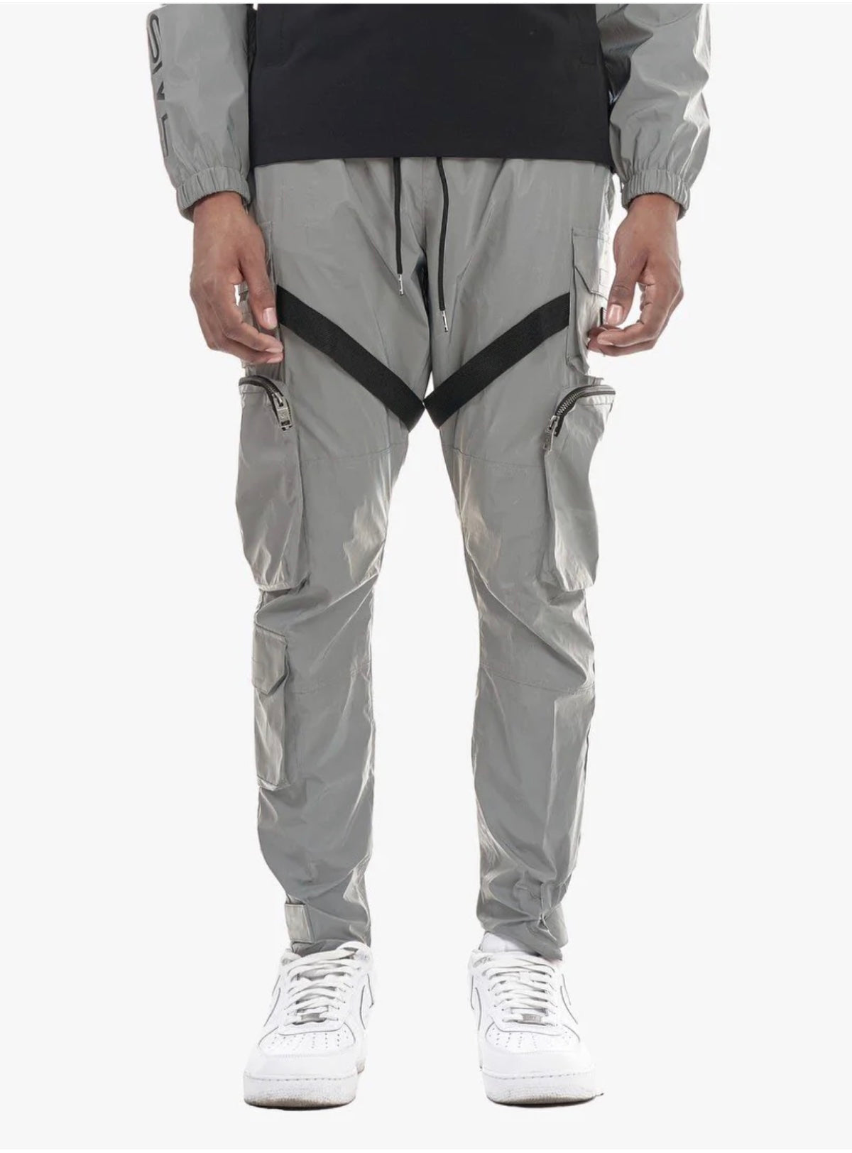 Life Code Track Pants - Utility Straps - Silver - 13P03