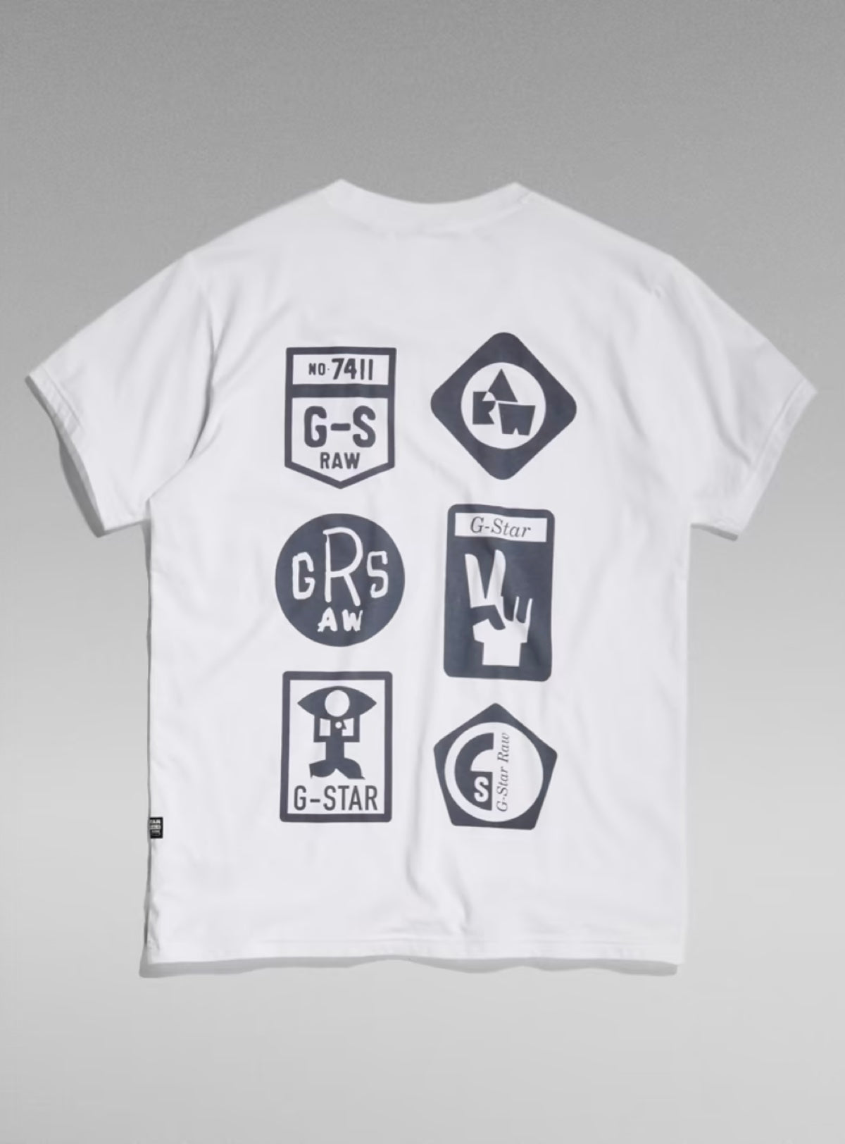 G-Star T-Shirt - Multi Shield Back Graphic - White - D21543
