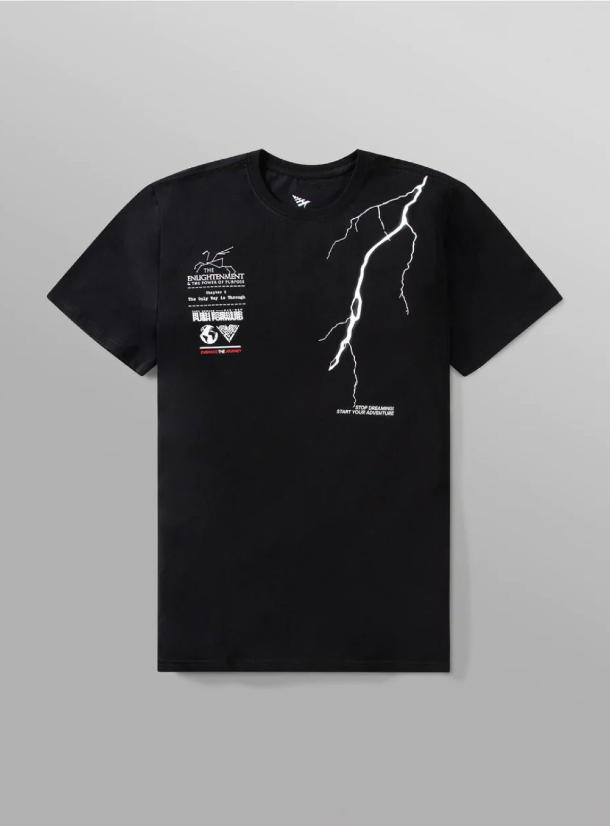 Paper Plane T-Shirt - Enlightened - Black - 200169