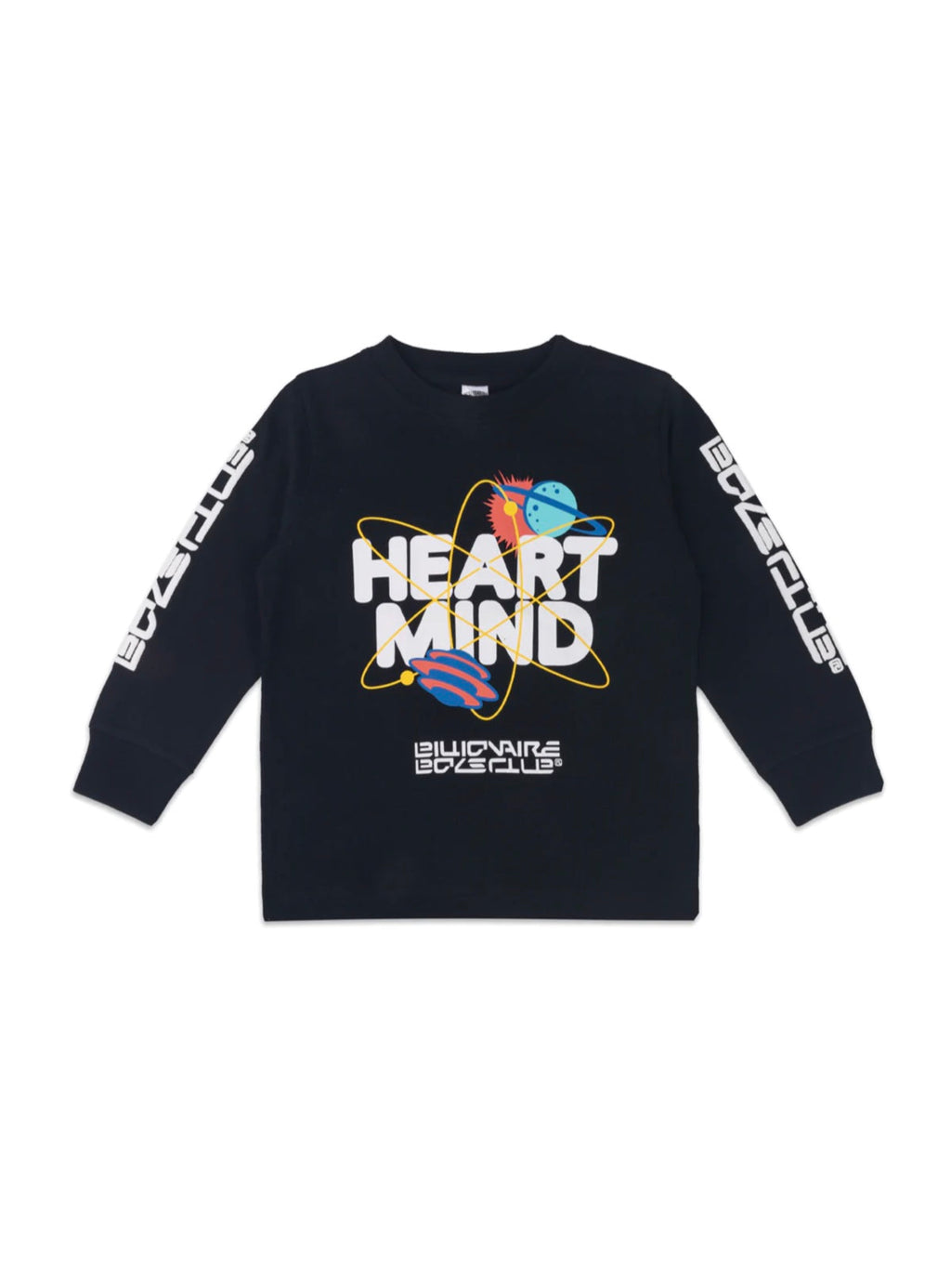 Billionaire Boys Club Kids Long Sleeve T-Shirt - BB Heart And Mind - Black - 823-6203