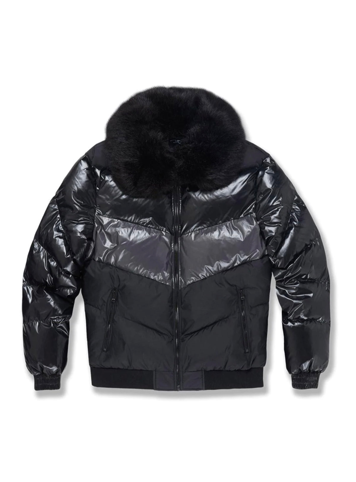 Jordan Craig Jacket - Color Blocked Puffer - Triple Black - 91587