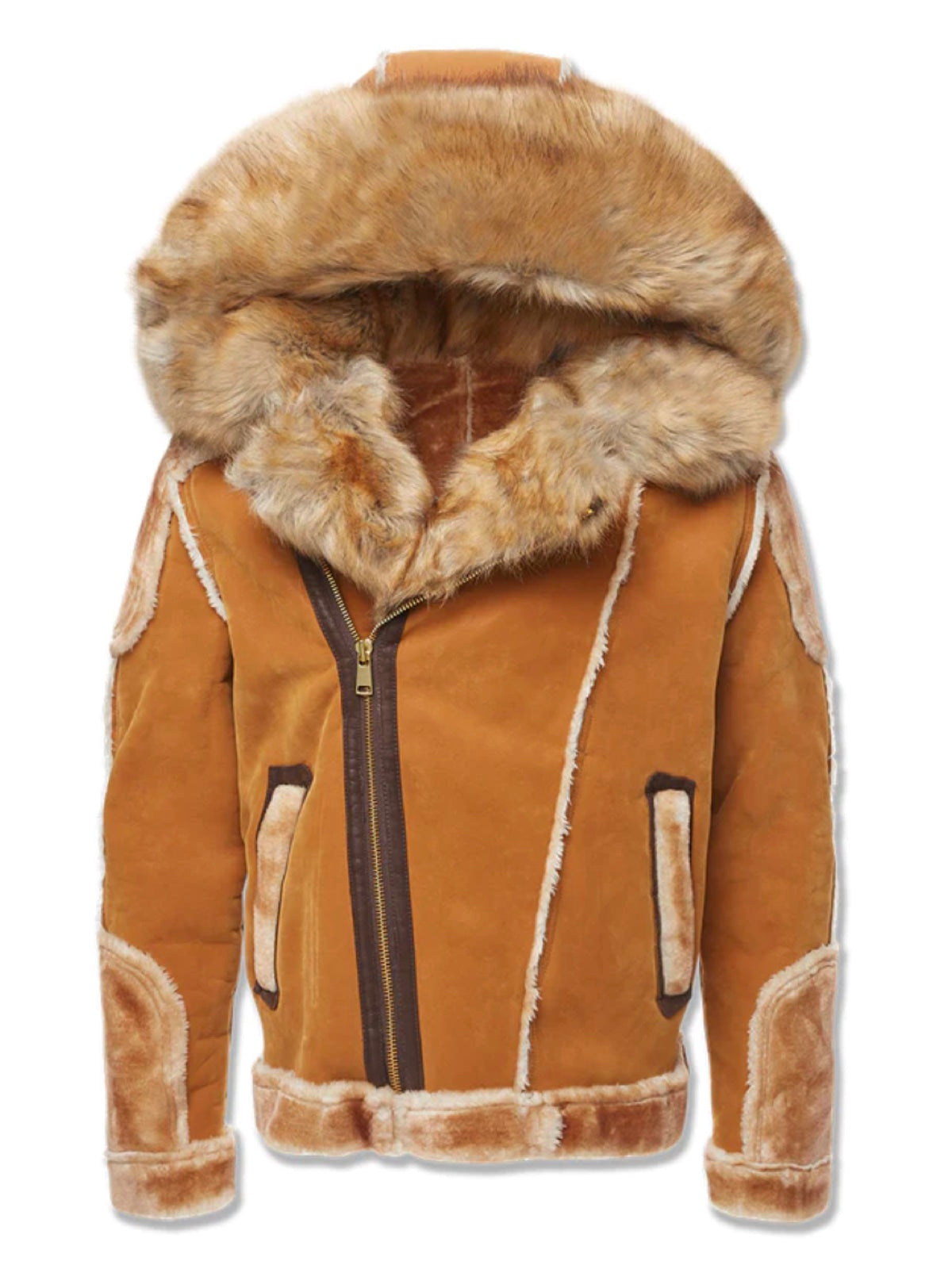 Jordan Craig Jacket - Shearling Moto - Cognac - 91590