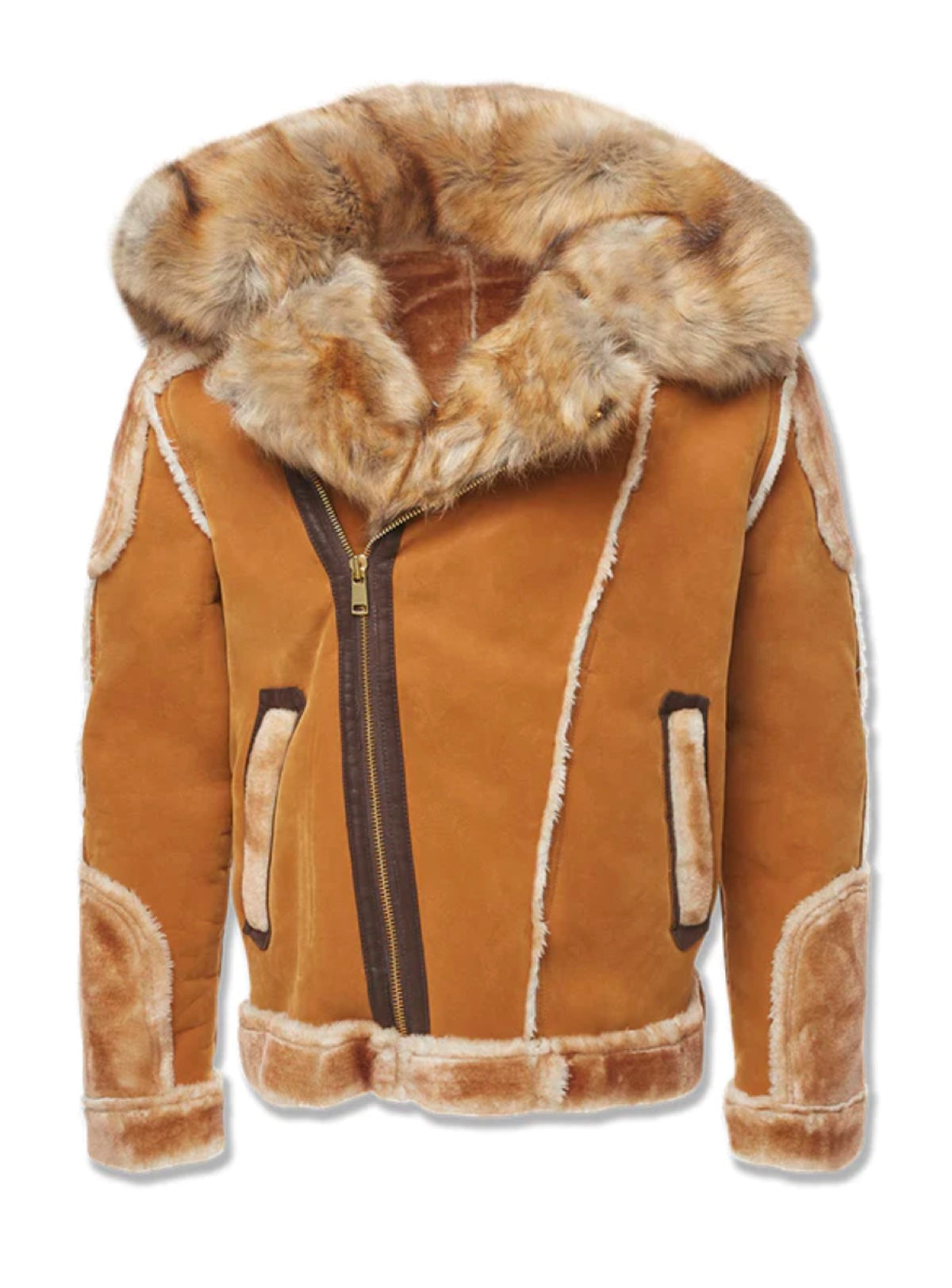 Jordan Craig Jacket - Shearling Moto - Cognac - 91590
