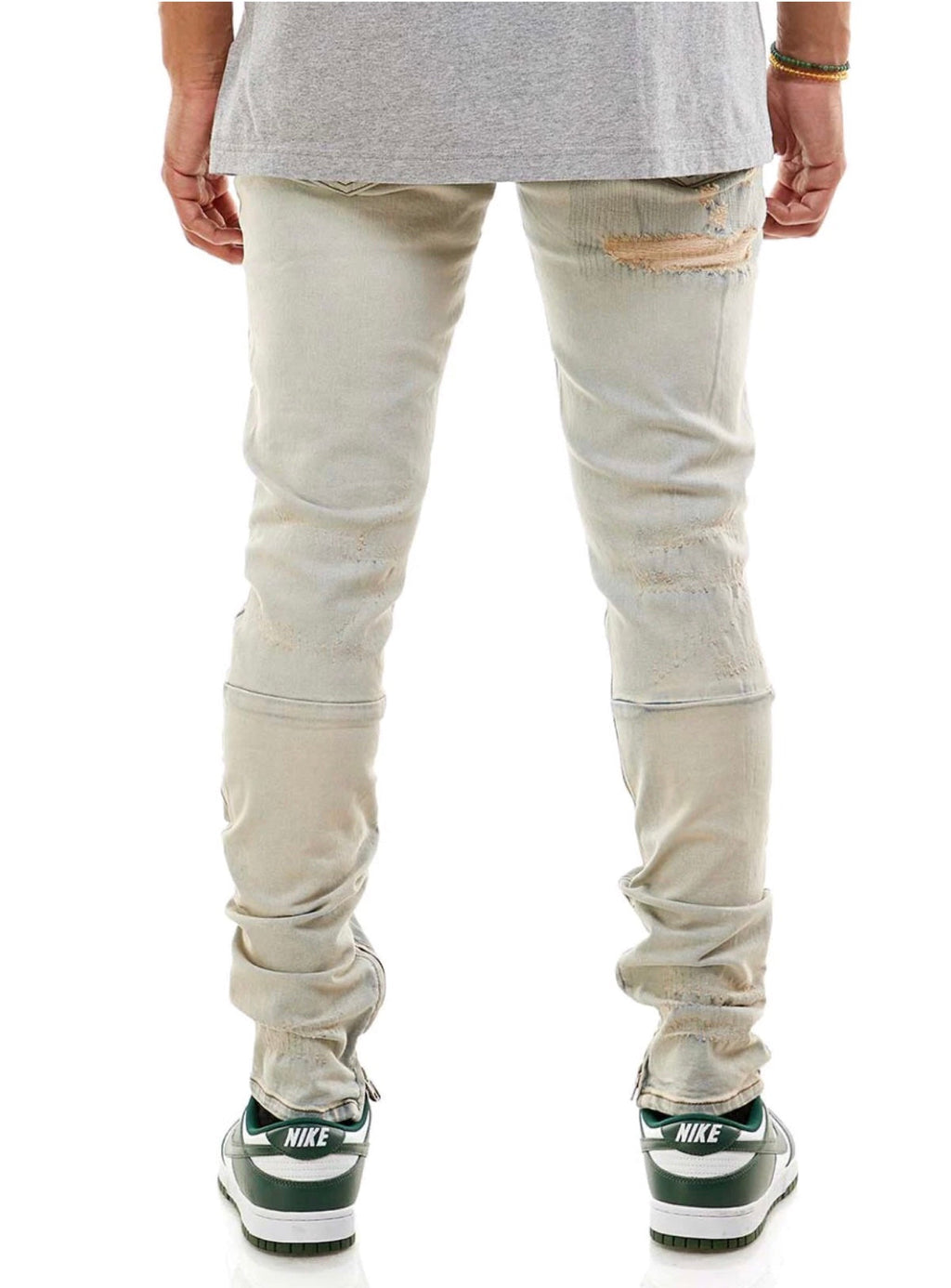 Kdnk Jeans - All Over Stitch Ankle Zip - Vintage Lt. Blue - KND4193