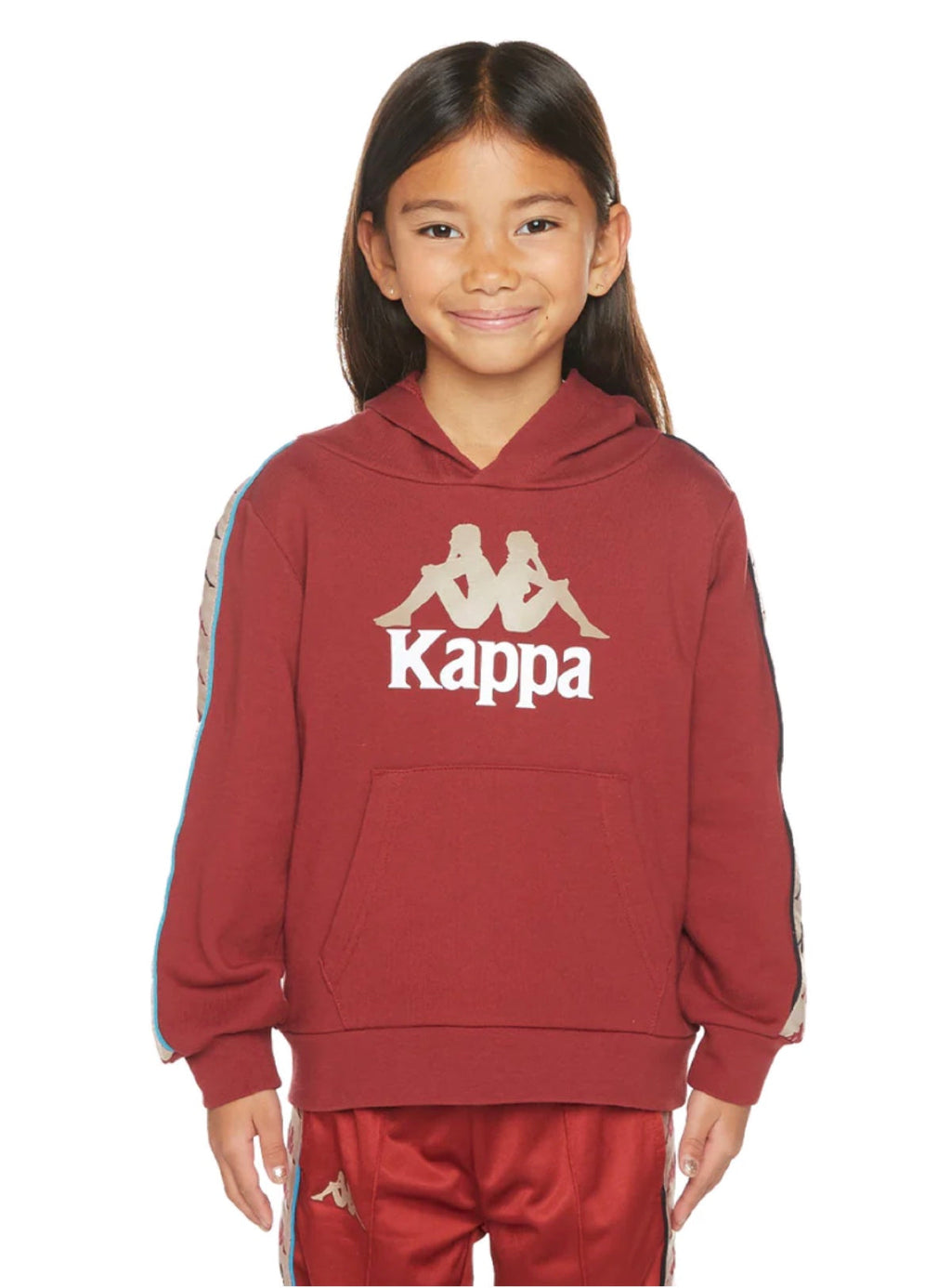 Kappa Hoodie - 222 Banda Rocket - Maroon And Turquoise - 311T1JWY
