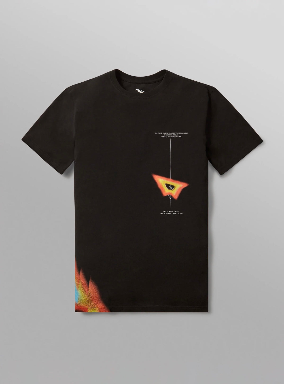 Paper Plane T-Shirt - Imagine - Black - 200196