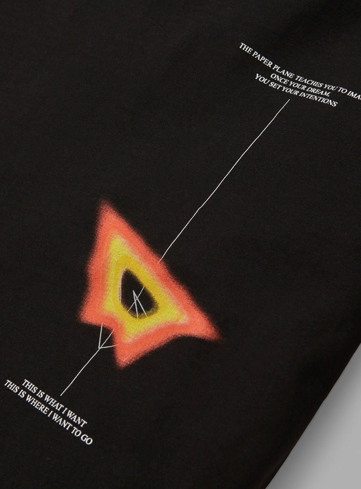 Paper Plane T-Shirt - Imagine - Black - 200196