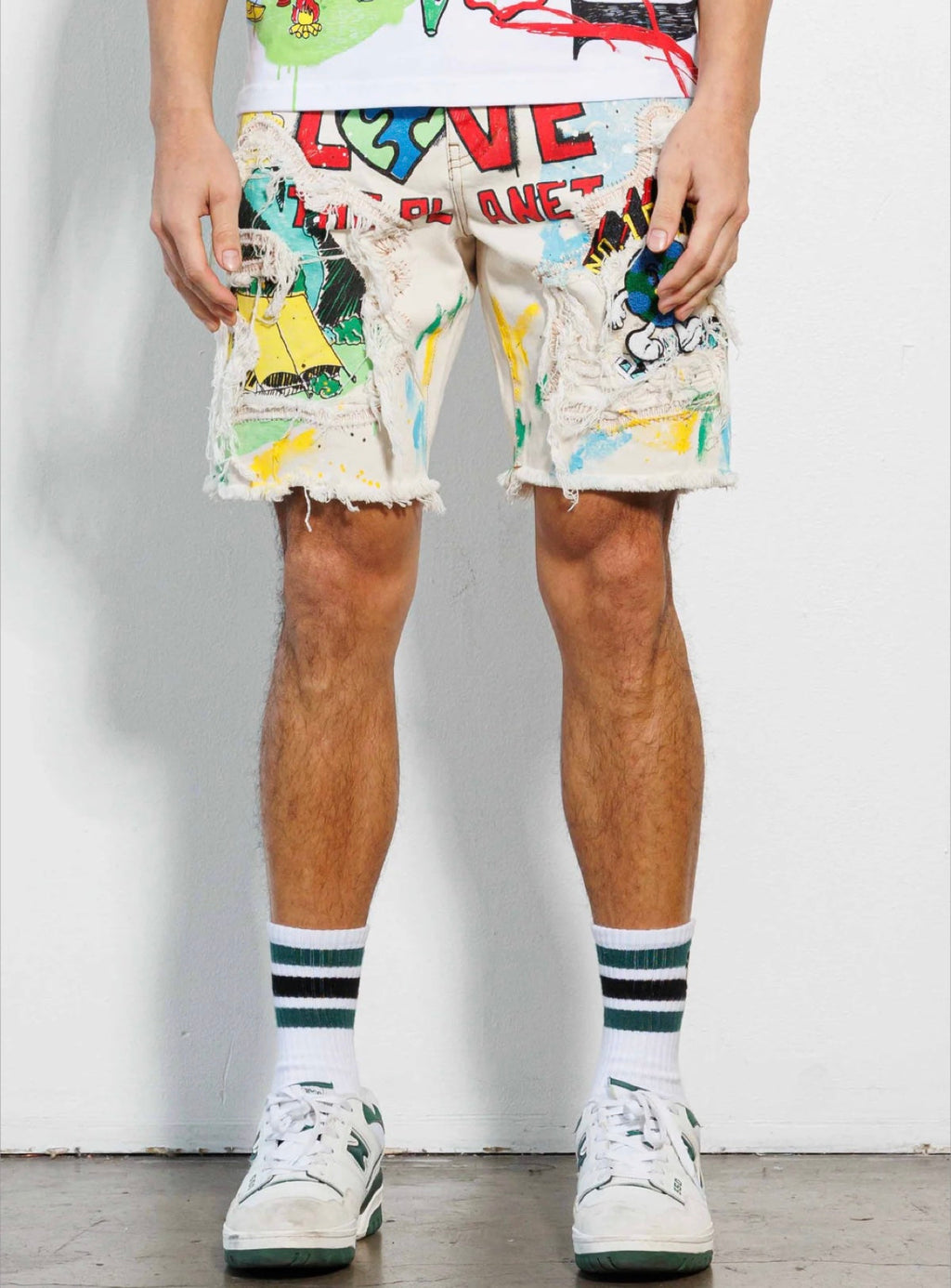 First Row Shorts - Love Your Planet - Lt. Khaki - FRS3222